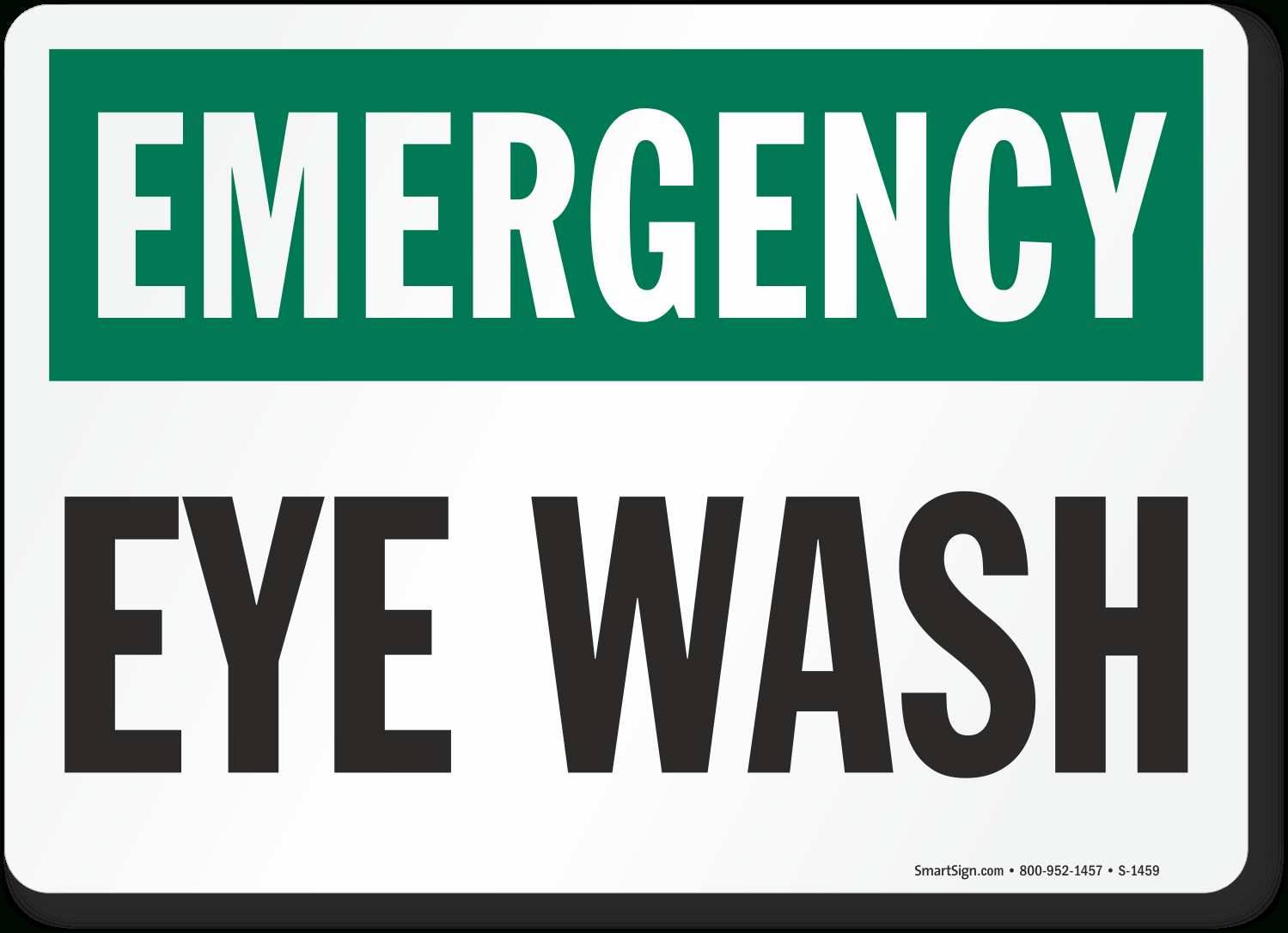 Emergency Eye Wash Sign with regard to Printable Eyewash Station Sign