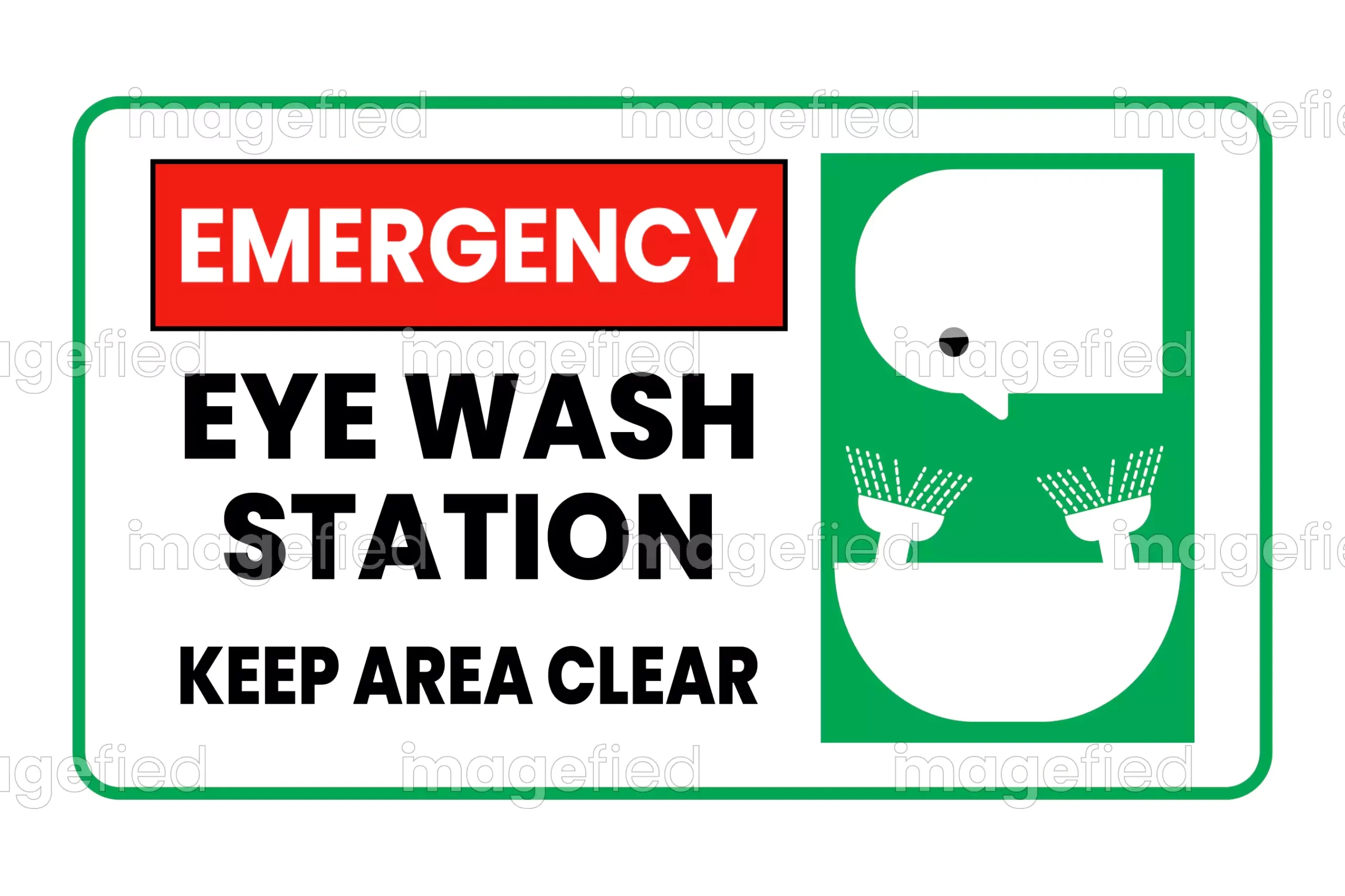 Emergency Eye Wash Station Sign Printable - Imagefied for Printable Eyewash Station Sign