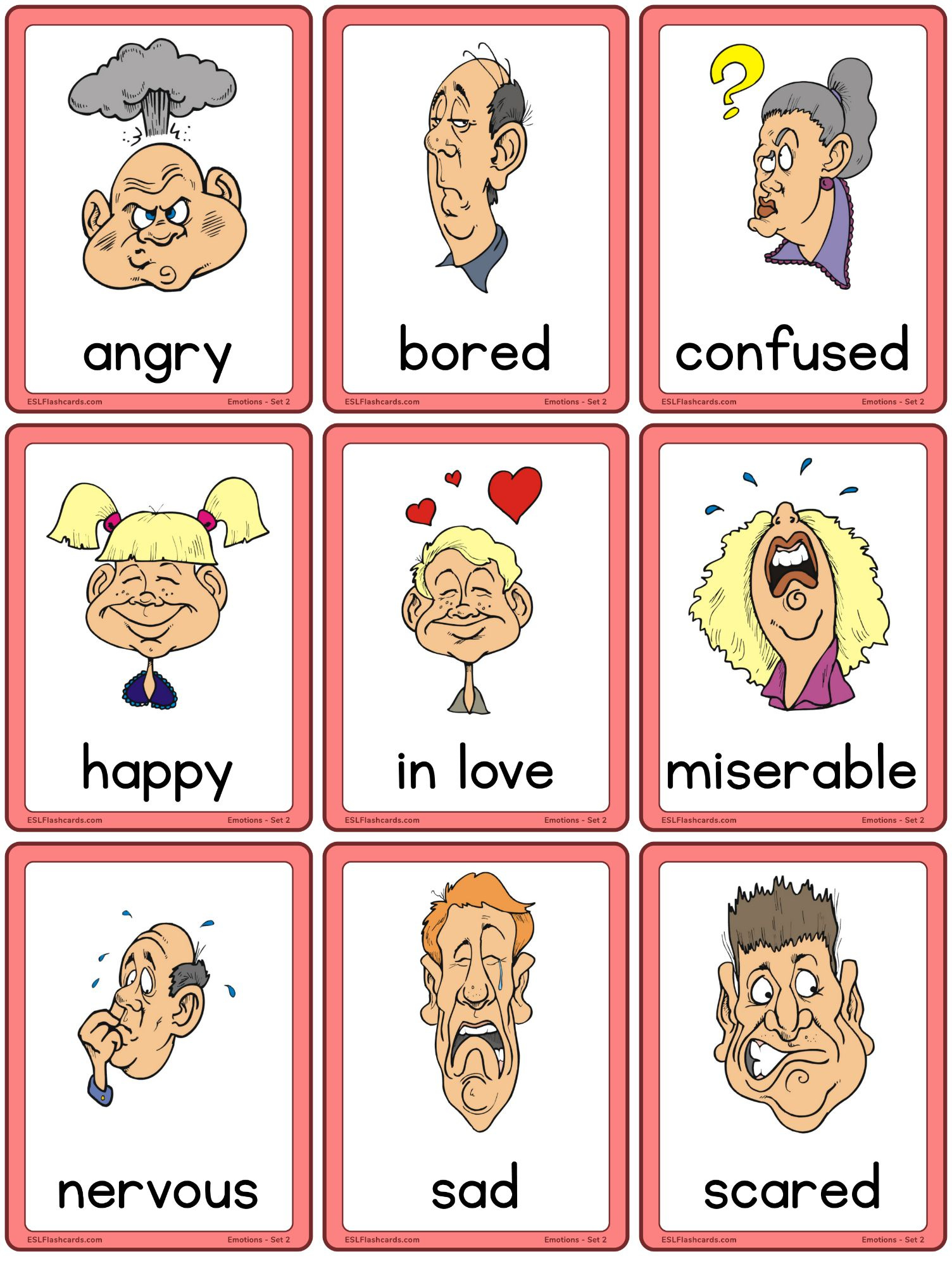 Emotions Flashcards For Adults – Esl Flashcards regarding Emotions Flashcards Free Printable