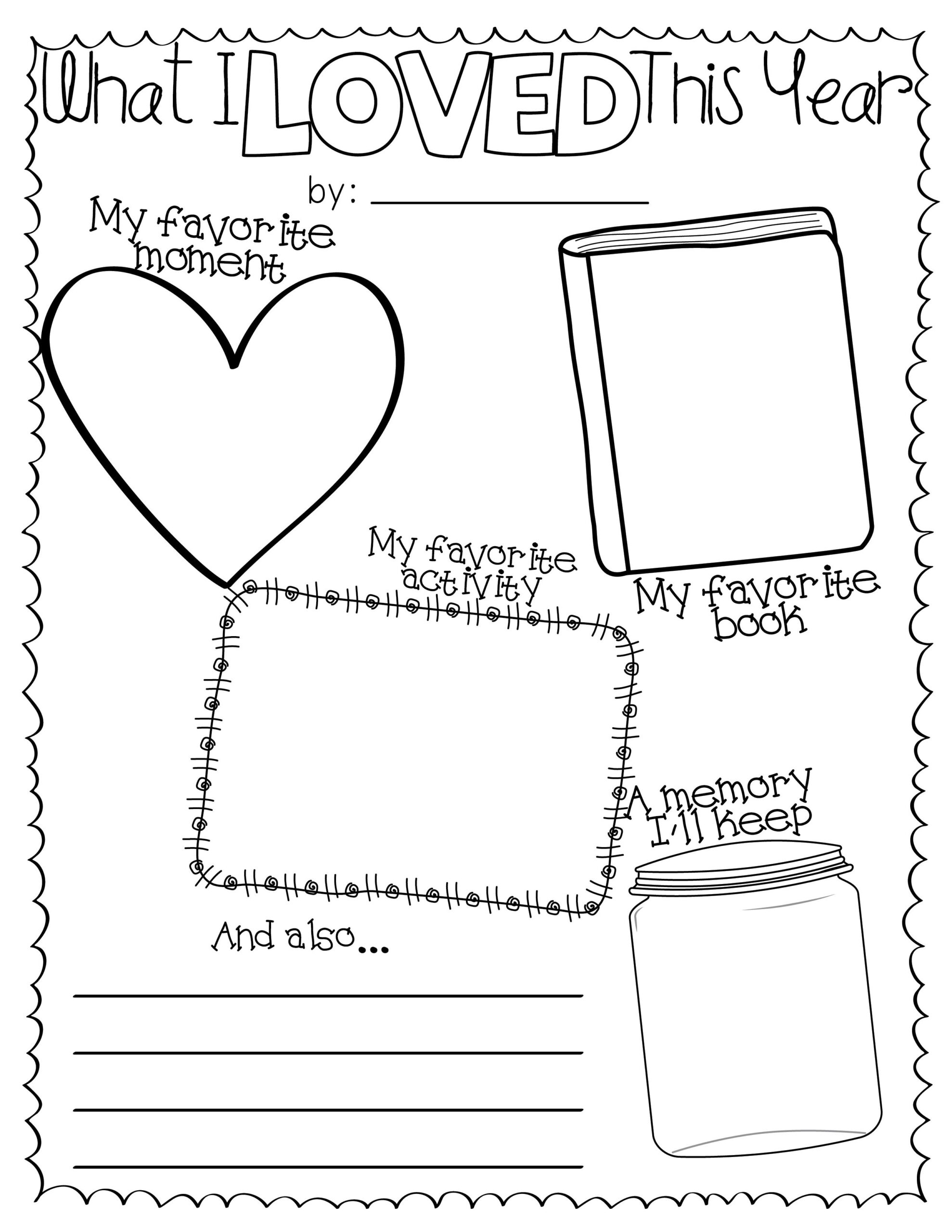 End Of Year Activities Free with End Of Year Printables