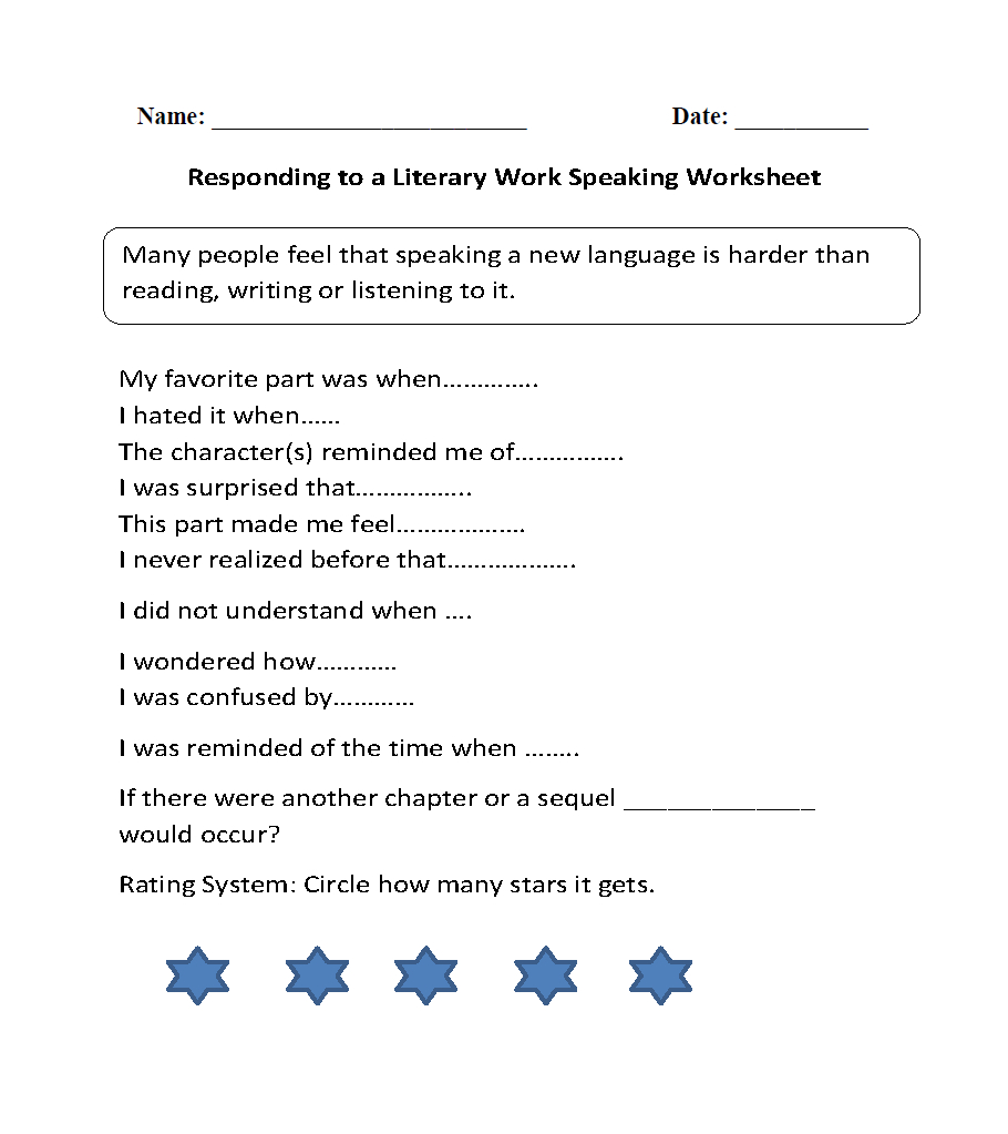 Englishlinx | Speaking Worksheets in English Speaking Worksheets Printable