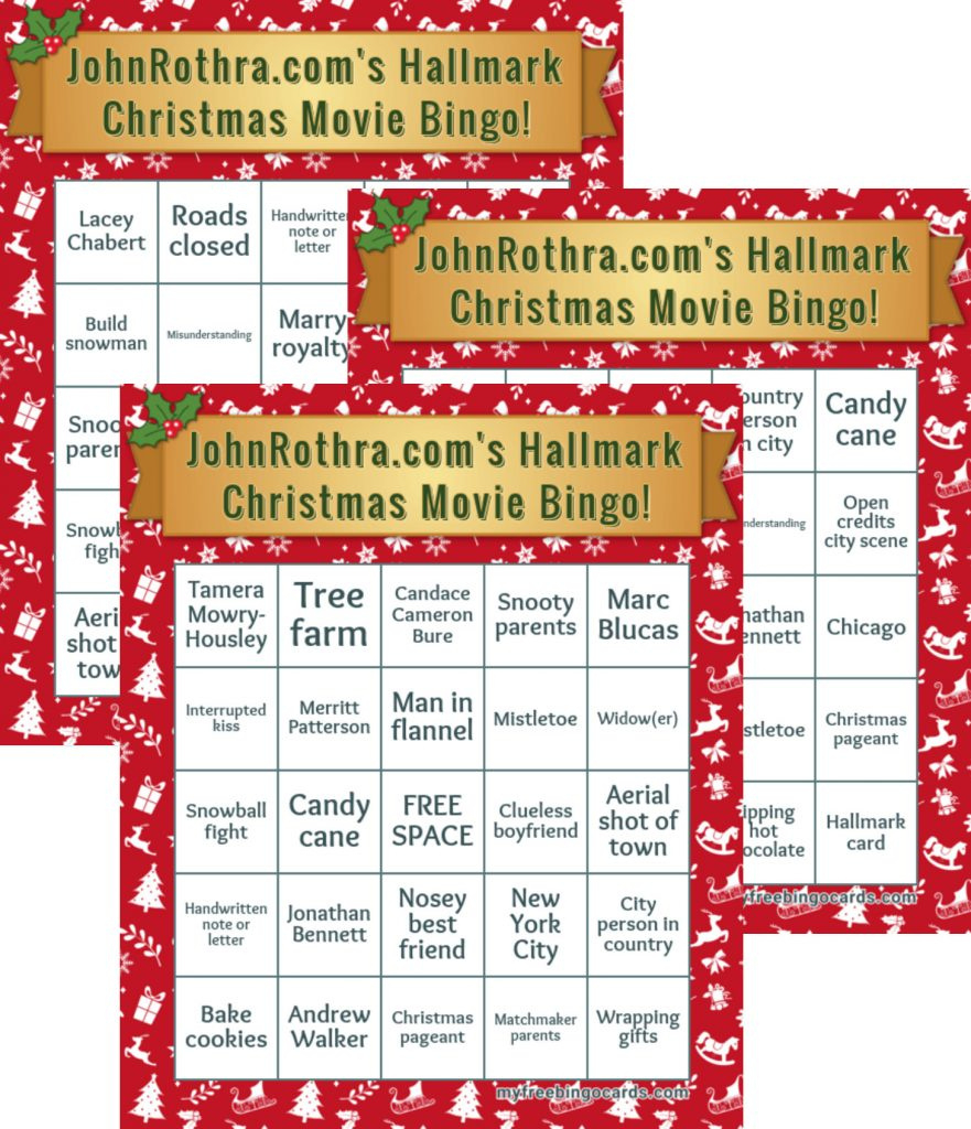 Exclusive Hallmark Christmas Movie Bingo Cards - Dr. John L. Rothra with regard to Hallmark Christmas Movie Bingo Card Generator