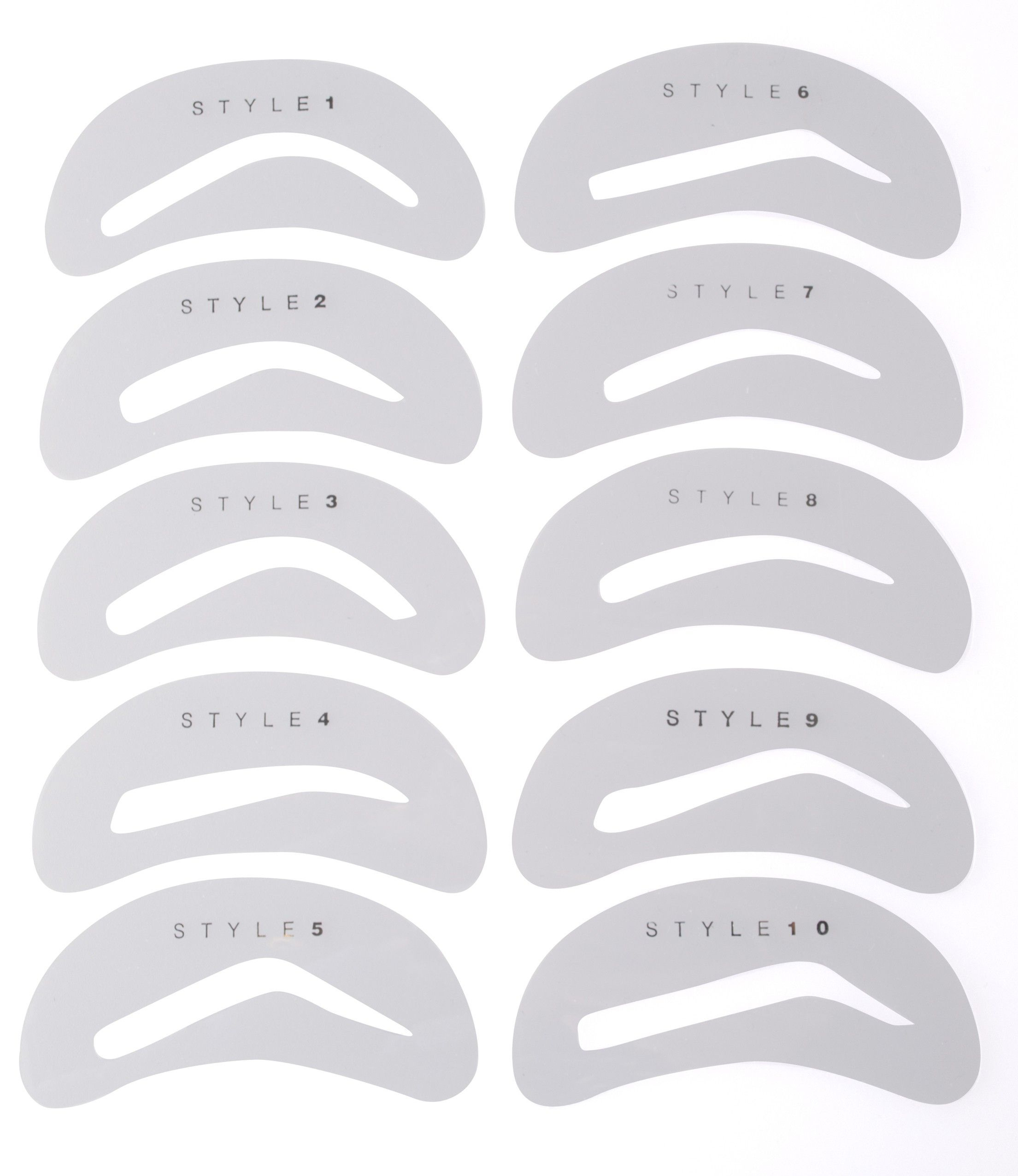 Eyebrow Stencils Kit - 16 Free Pdf Printables | Printablee in Printable Eyebrow Stencils Free