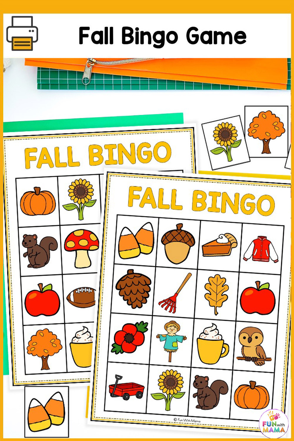 Fall Bingo - Fun With Mama pertaining to Free Printable Fall Bingo Cards