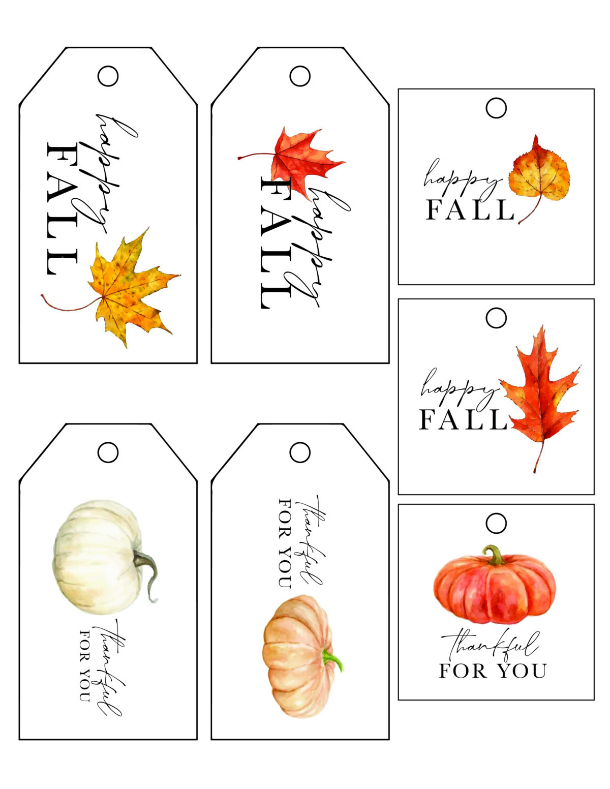 Fall Gift Tags - The Sunny Side Up Blog pertaining to Free Printable Fall Tags