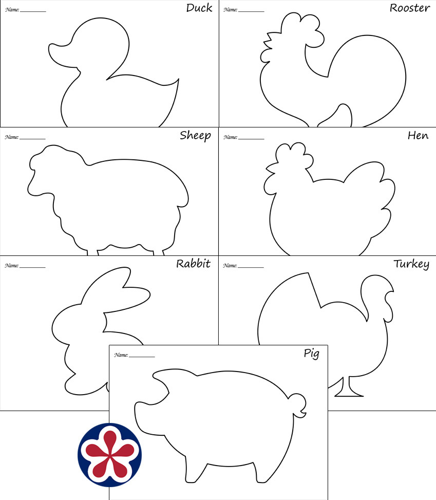 Farm Animal Outline Images. Teachersmag intended for Farm Animal Stencils Printable