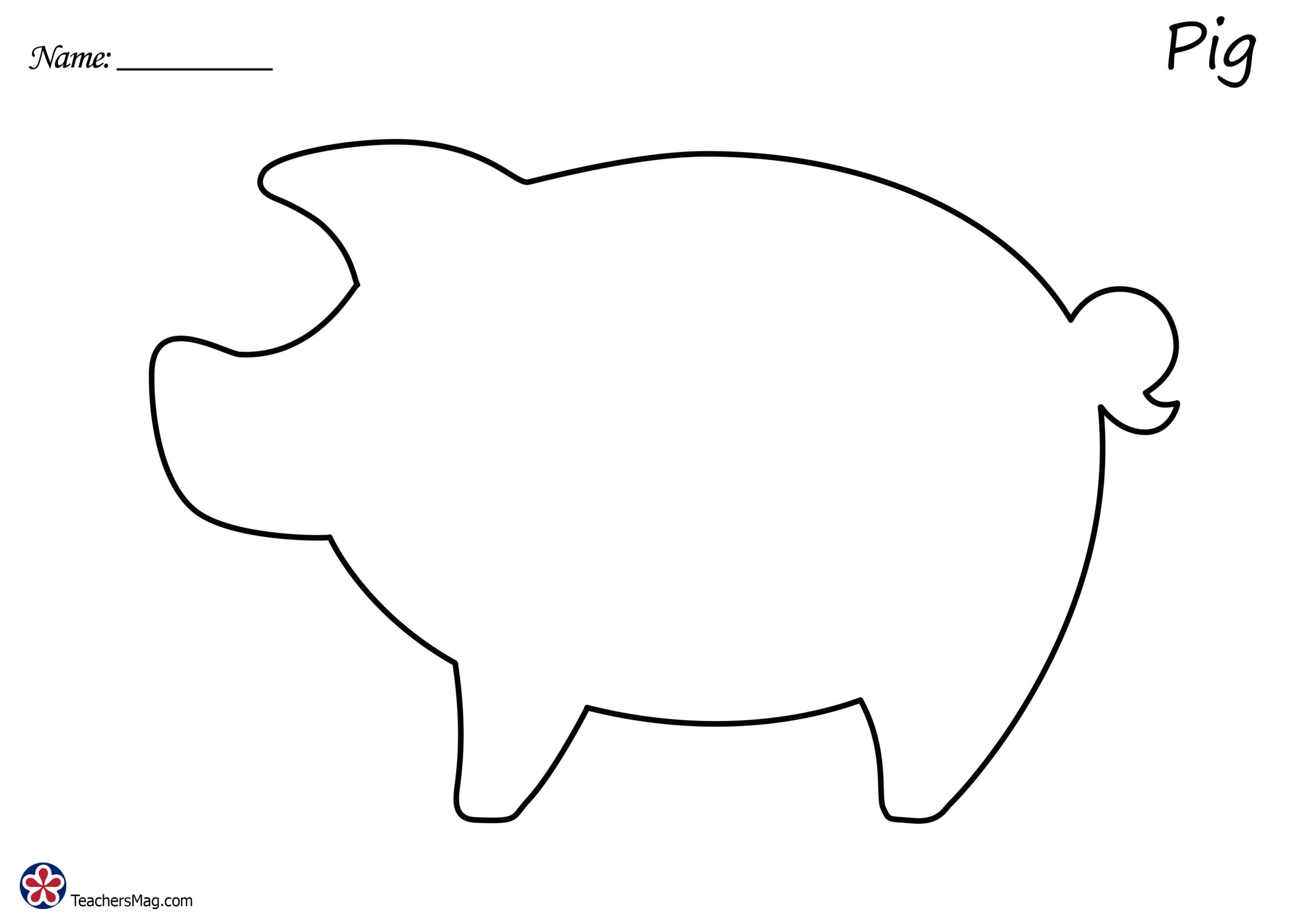 Farm Animal Outline Images. Teachersmag throughout Farm Animal Stencils Printable