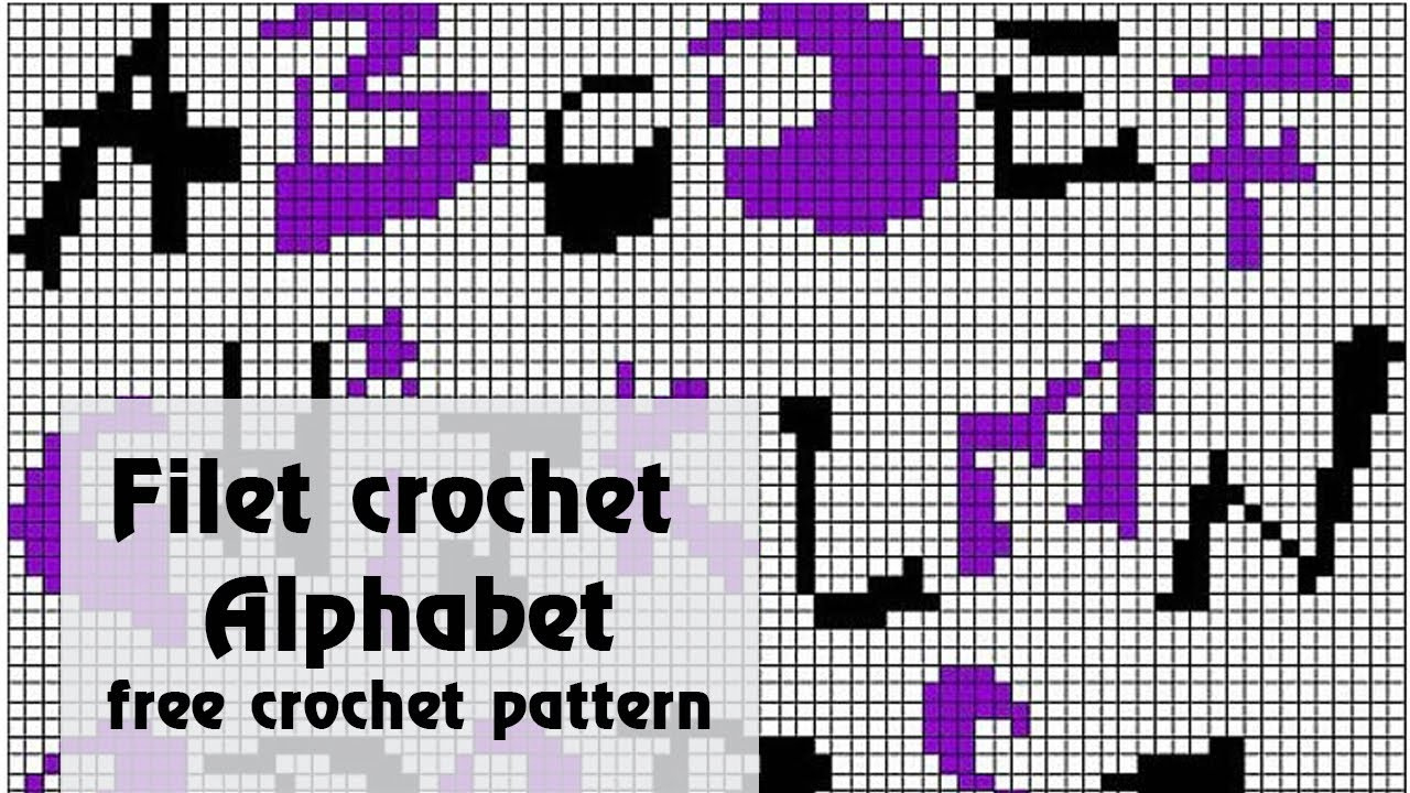 Filet Crochet Alphabet - Free Crochet Pattern pertaining to Filet Crochet Free Printable Crochet Alphabet Patterns