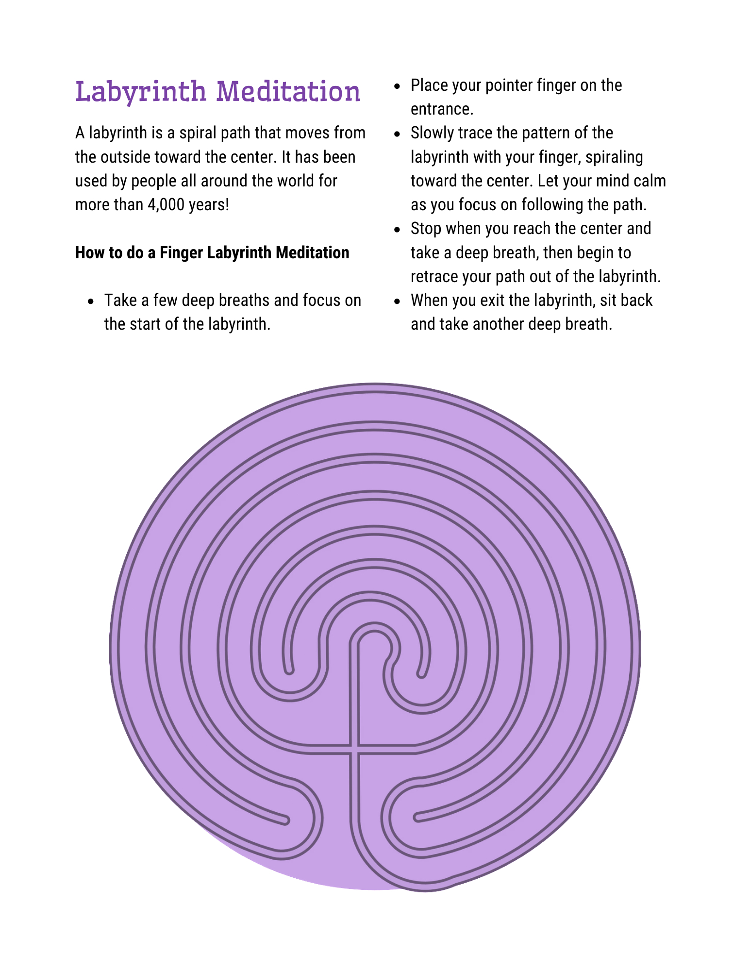 Finger Labyrinth (Large &amp;amp; Mini) – Jesus, Glue &amp;amp; Glitter intended for Free Printable Finger Labyrinth