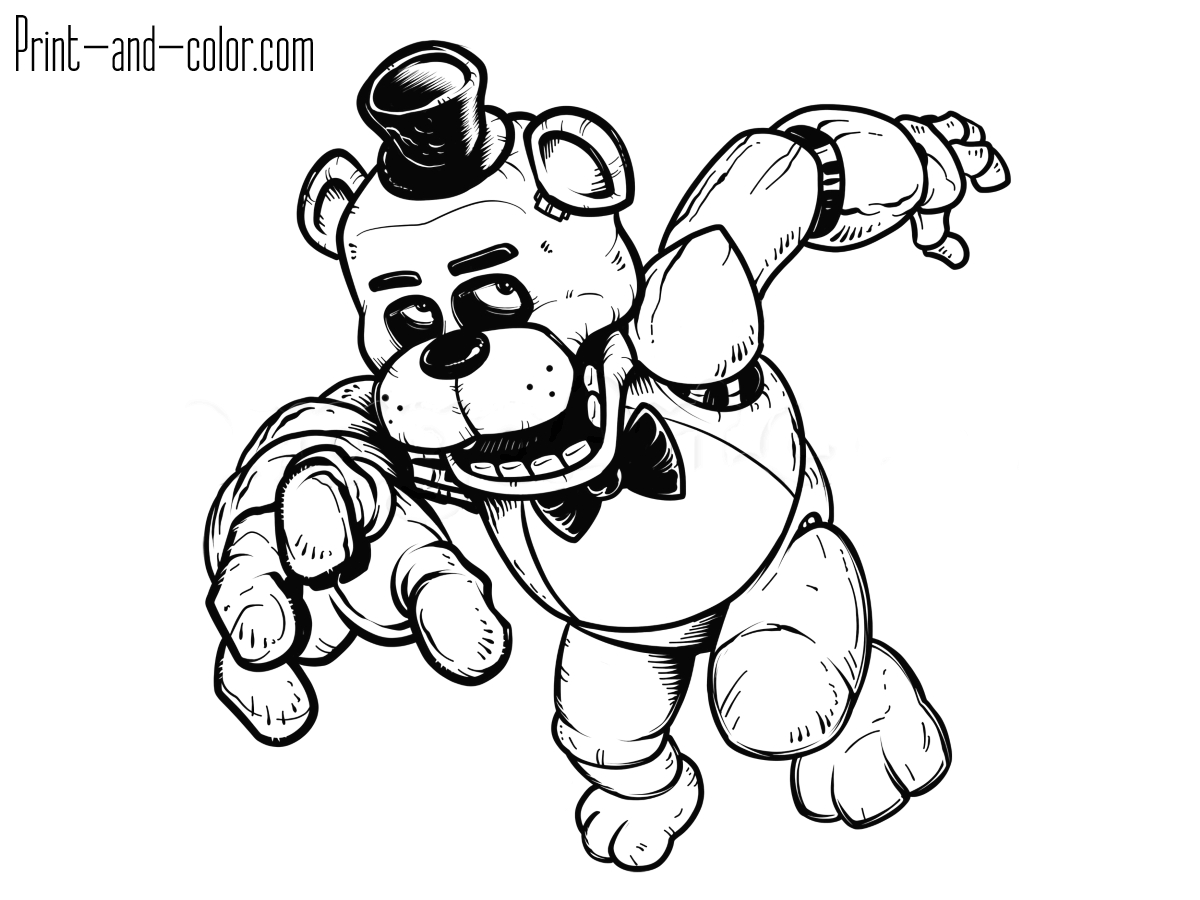 Five Nights At Freddy&amp;#039;S Coloring Pages | Print And Color for Free Printable Five Nights at Freddy&amp;amp;#039;s Coloring Pages