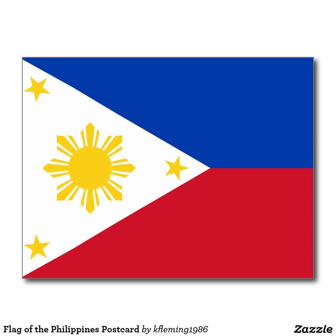 Flag Of The Philippines Postcard with Printable Flag of the Philippines