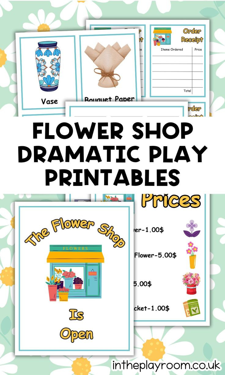Flower Shop Dramatic Play Free Printables regarding Flower Shop Dramatic Play Free Printables