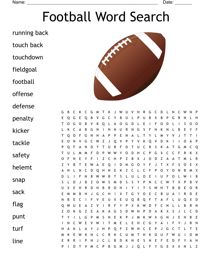 Football Word Search - Wordmint with regard to Football Word Search Free Printable