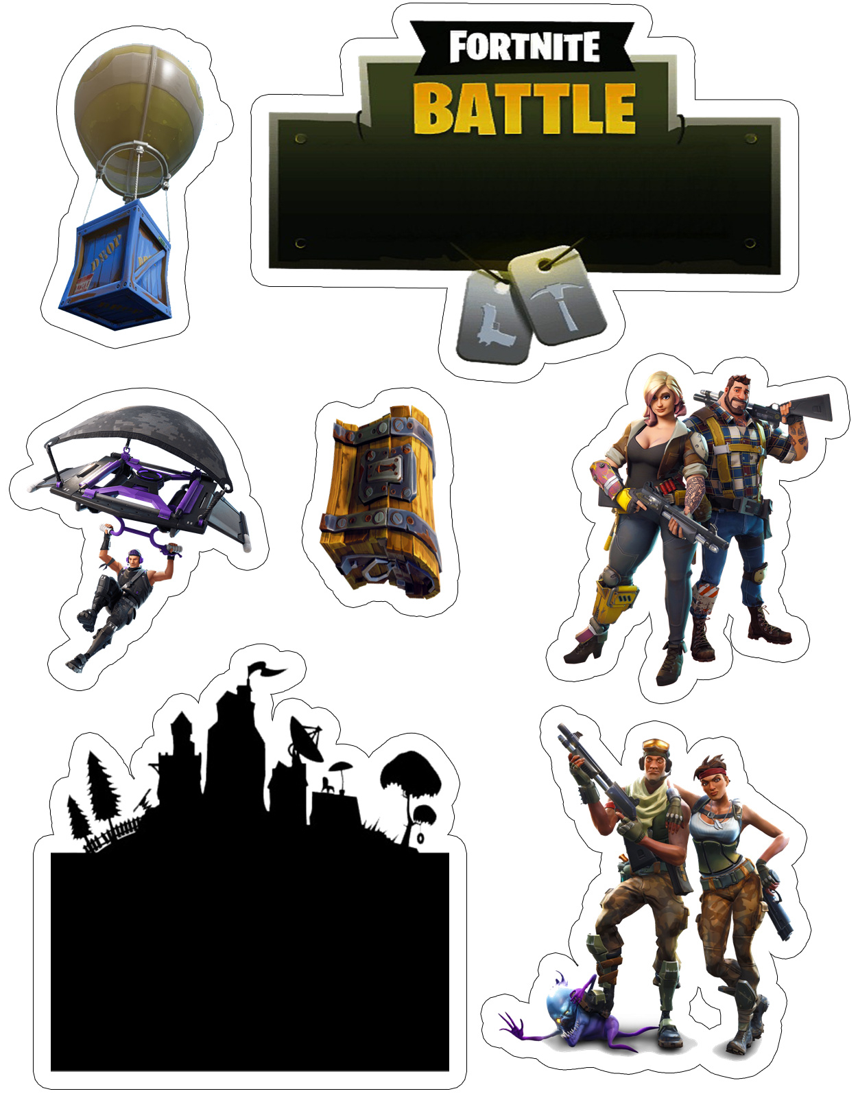 Fortnite Free Printable Cake Toppers. - Oh My Fiesta! For Geeks with Clipart Free Printable Fortnite Cake Topper Printable