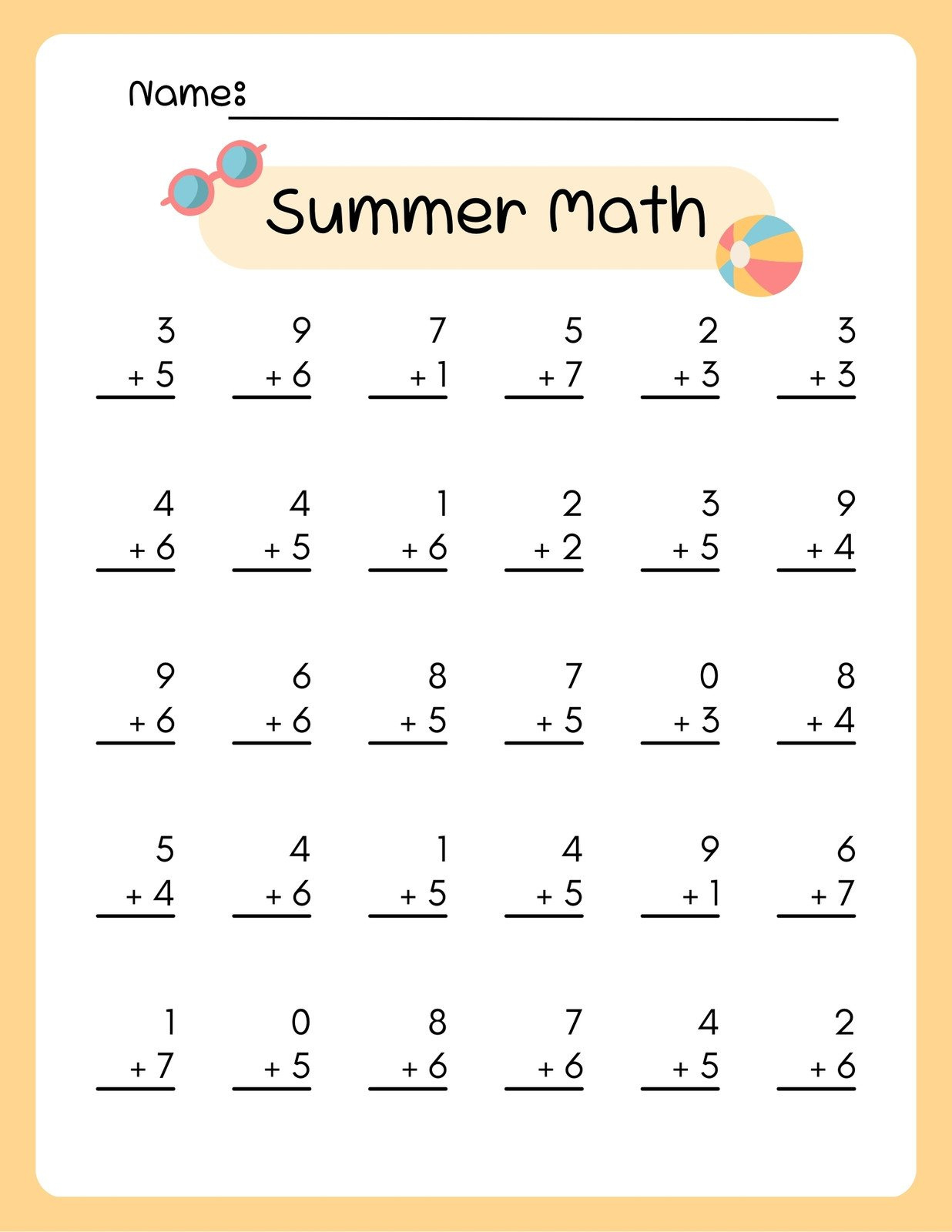 Free 3Rd Grade Math Worksheet Templates To Customize | Canva with Printable Worksheets 3Rd Grade