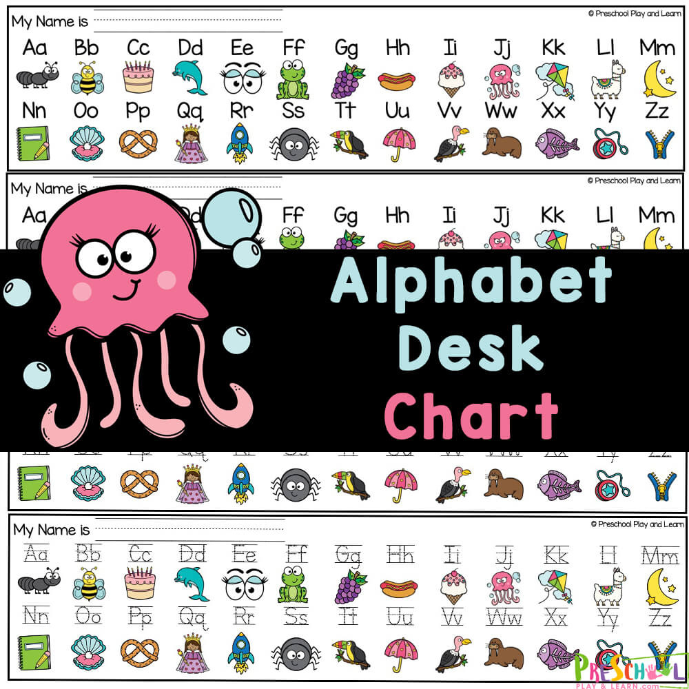 Free Alphabet Line Desk Chart Printable in Free Printable Alphabet Strip For Desk