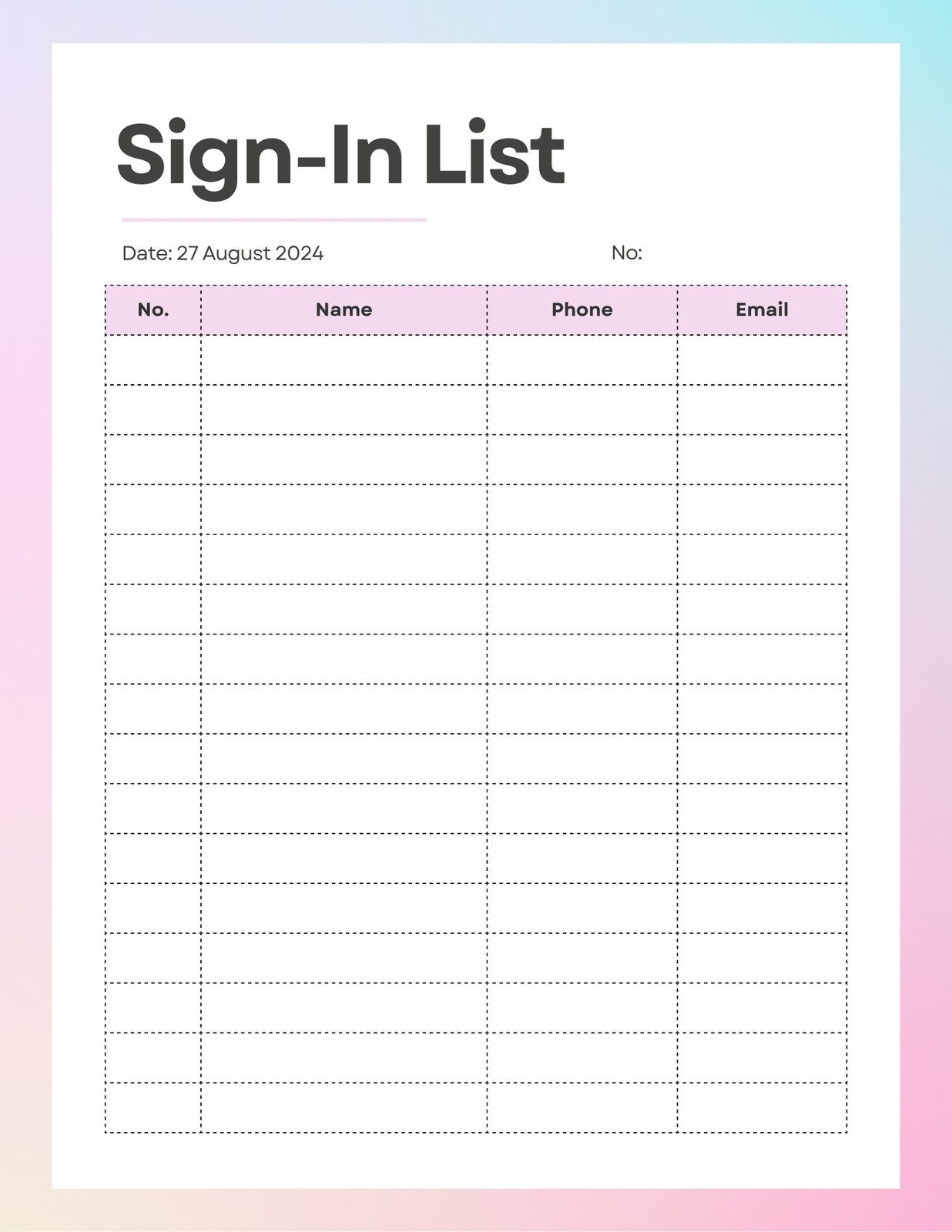 Free And Customizable Log Templates throughout Free Printable Sign in Sheet Template