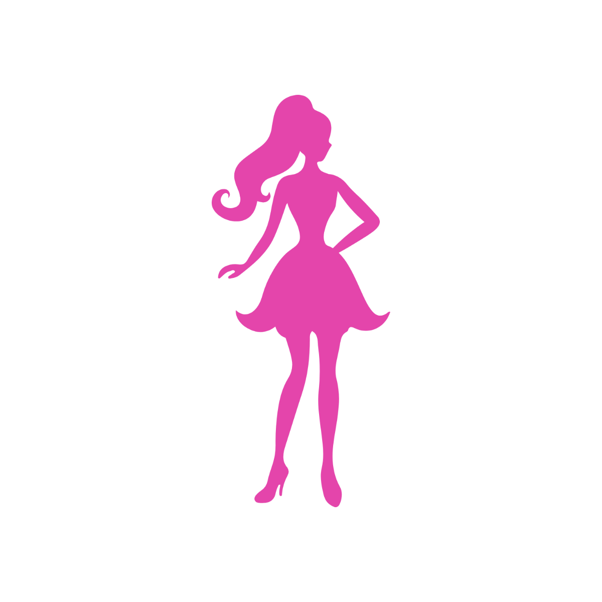 Free Barbie Silhouette Clipart Template - Edit Online &amp;amp; Download within Free Barbie Silhouette Printables