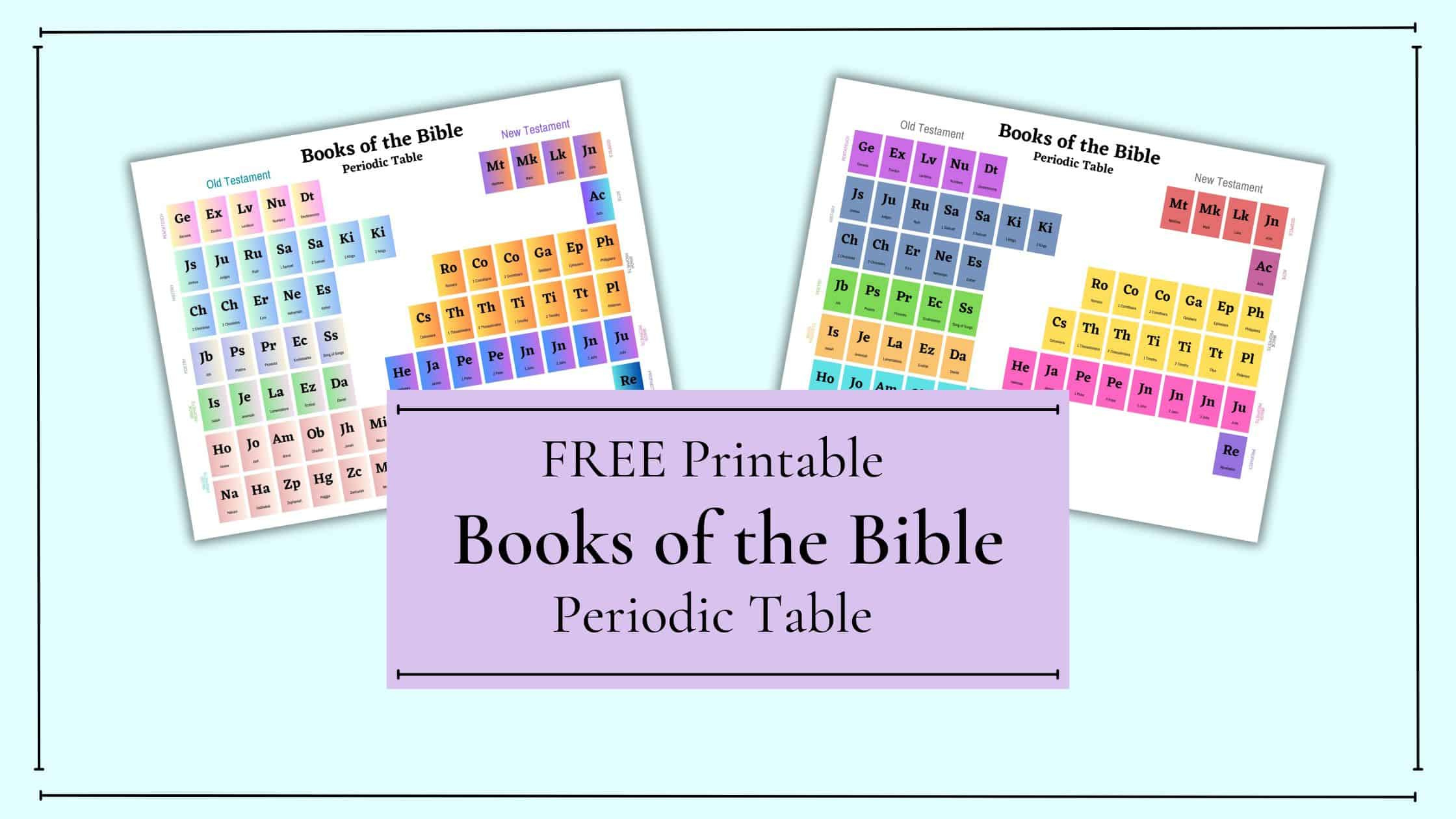 Free Bible Periodic Table Printable throughout Free Printable Bible Periodic Table