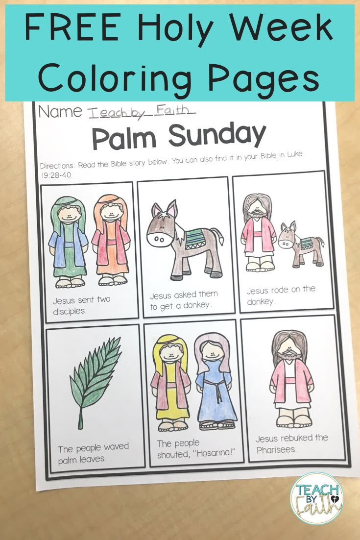 Free Bible Resources for Holy Week Free Printables