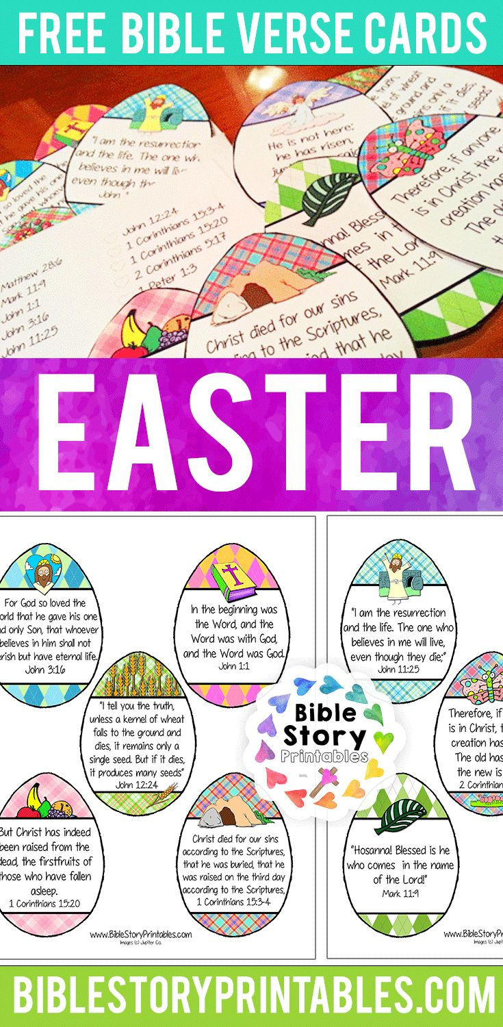 Free Bible Verse Cards For Easter within Free Printable Easter Bible Verses