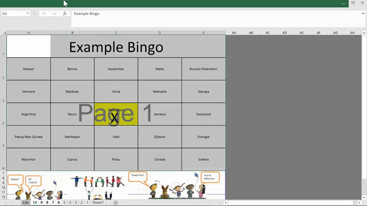 Free Bingo Card Generator For Excel inside Custom Bingo Card Generator Excel
