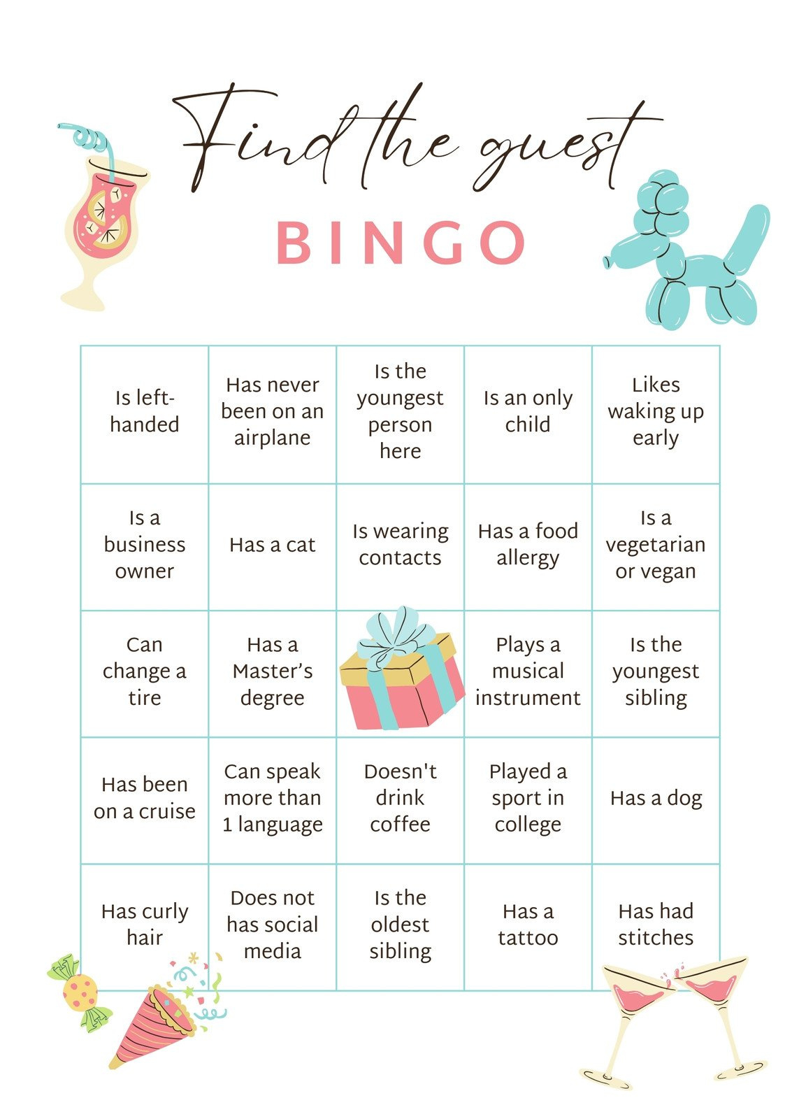 Free Bingo Card Templates To Customize And Print | Canva intended for Free Online Bingo Card Generator