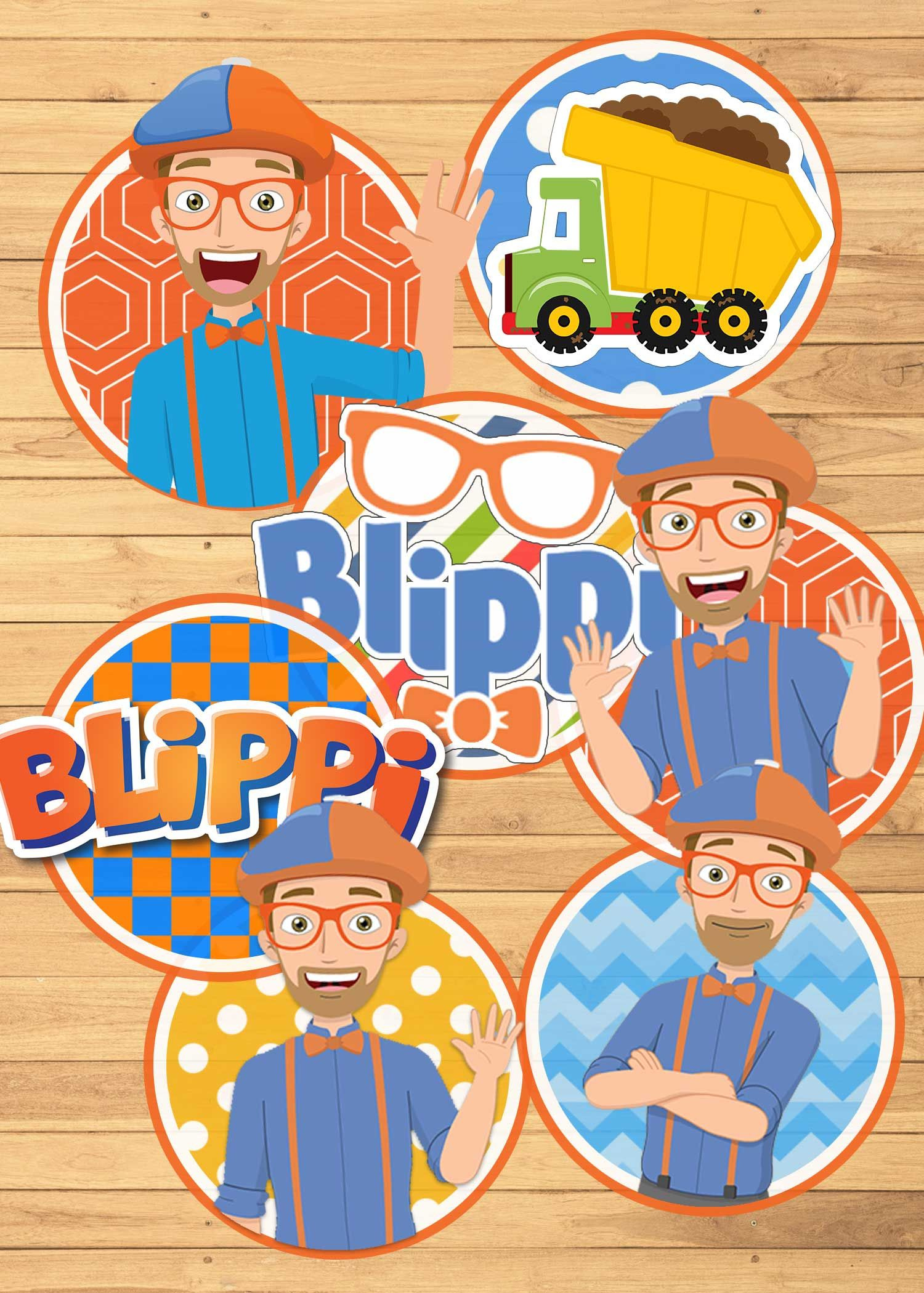 Free Blippi Printable Cupcake Toppers regarding Blippi Cake Topper Printable Free