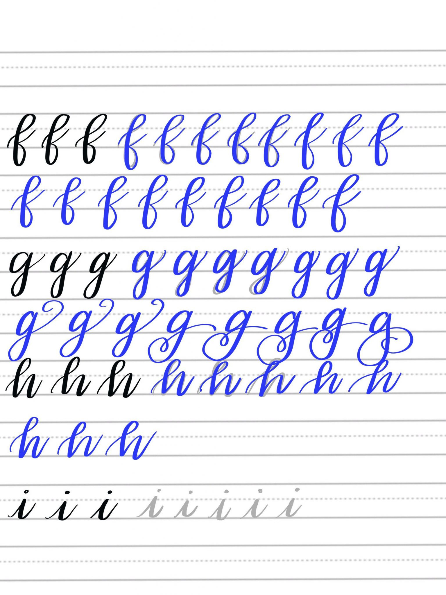 Free Brush Lettering Practice Sheets: Lowercase Alphabet - intended for Free Printable Hand Lettering Practice Sheets