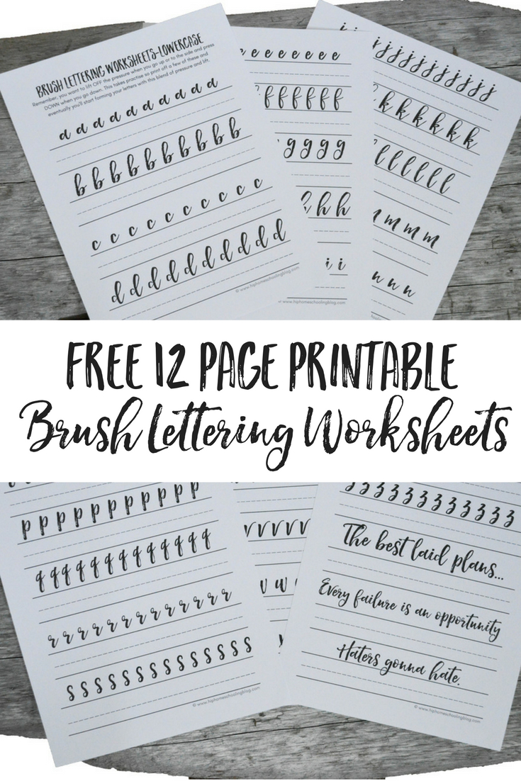 Free Brush Lettering Worksheets with Free Printable Lettering Worksheets