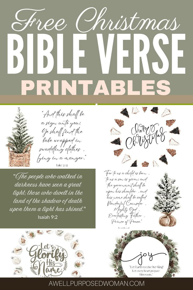 Free Christmas Christian Printables: Gift Day On Our Countdown! with regard to Free Christmas Bible Verse Printables