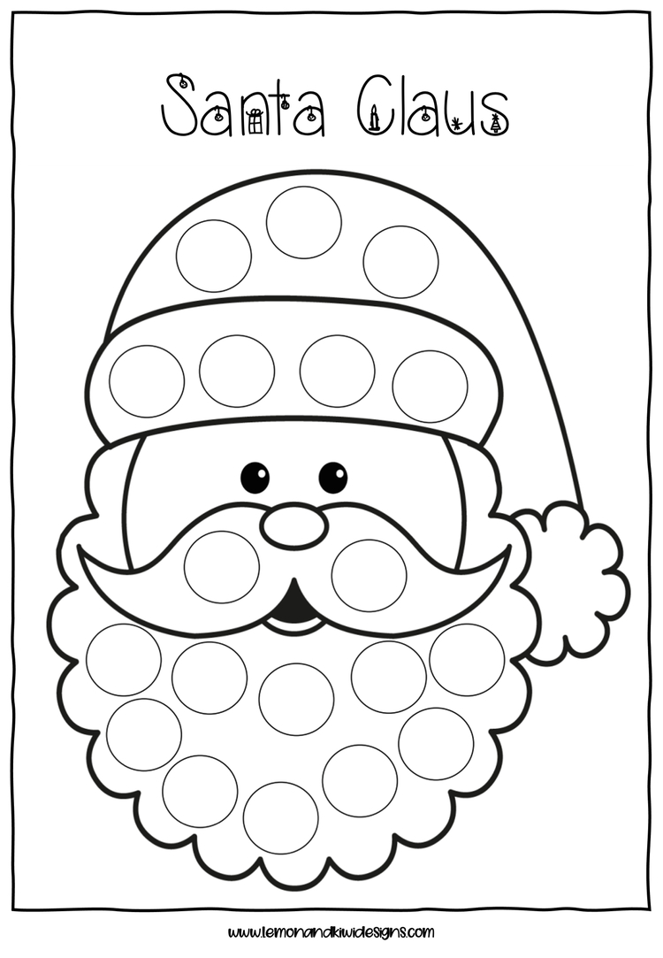 Free Christmas Do-A-Dot Printables - Lemon And Kiwi Designs inside Christmas Dot Art Free Printables