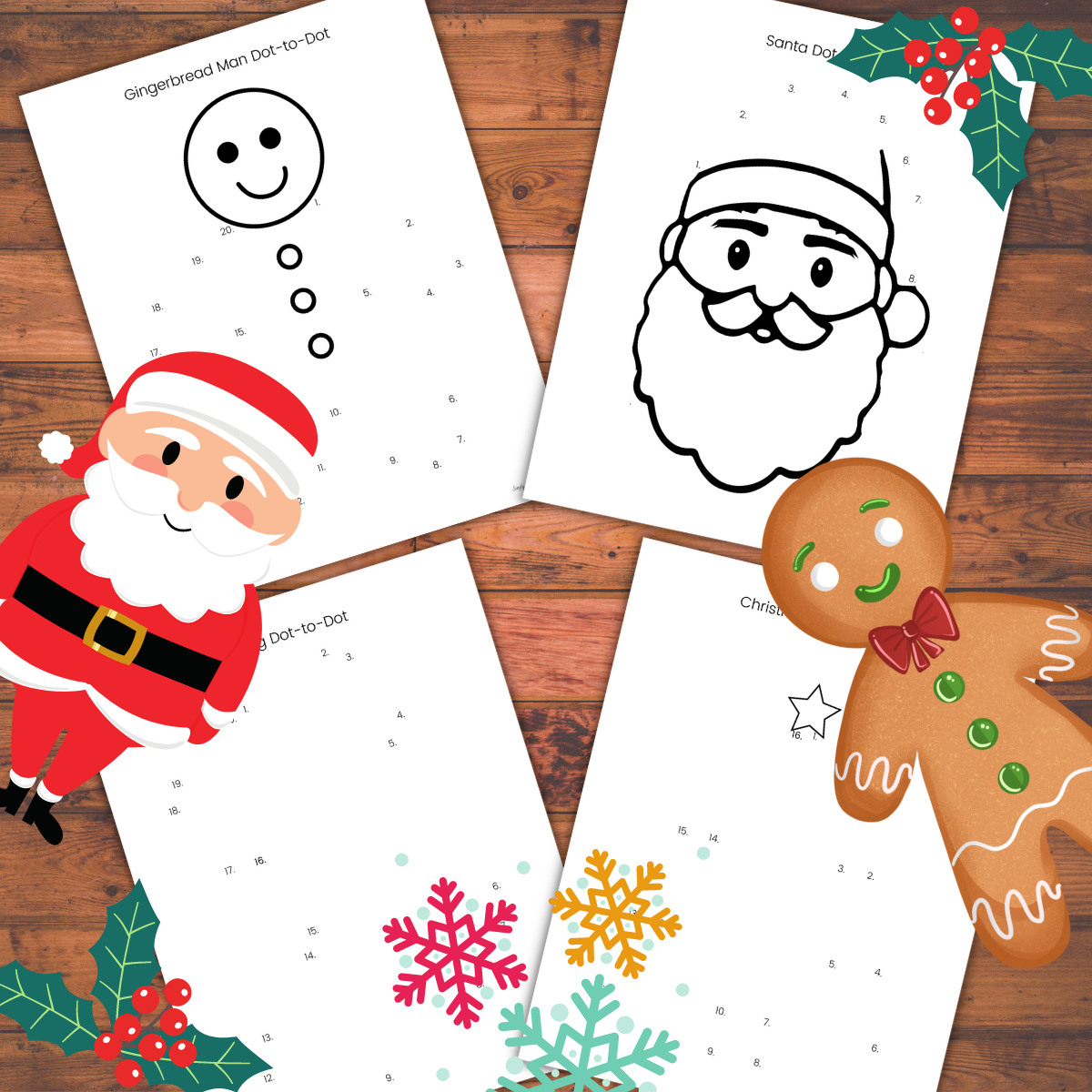 Free Christmas Dot To Dot Printables (Instant Downloads!) inside Holiday Dot To Dot Free Printables