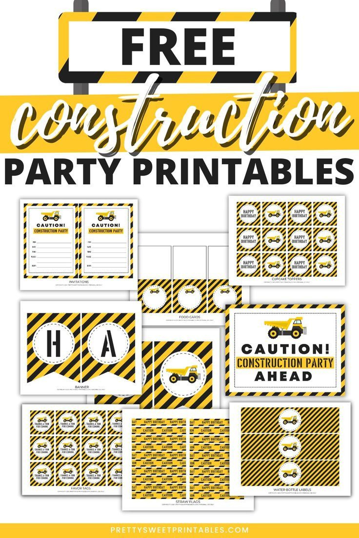 Free Construction Party Printables Templates intended for Construction Party Printables Free