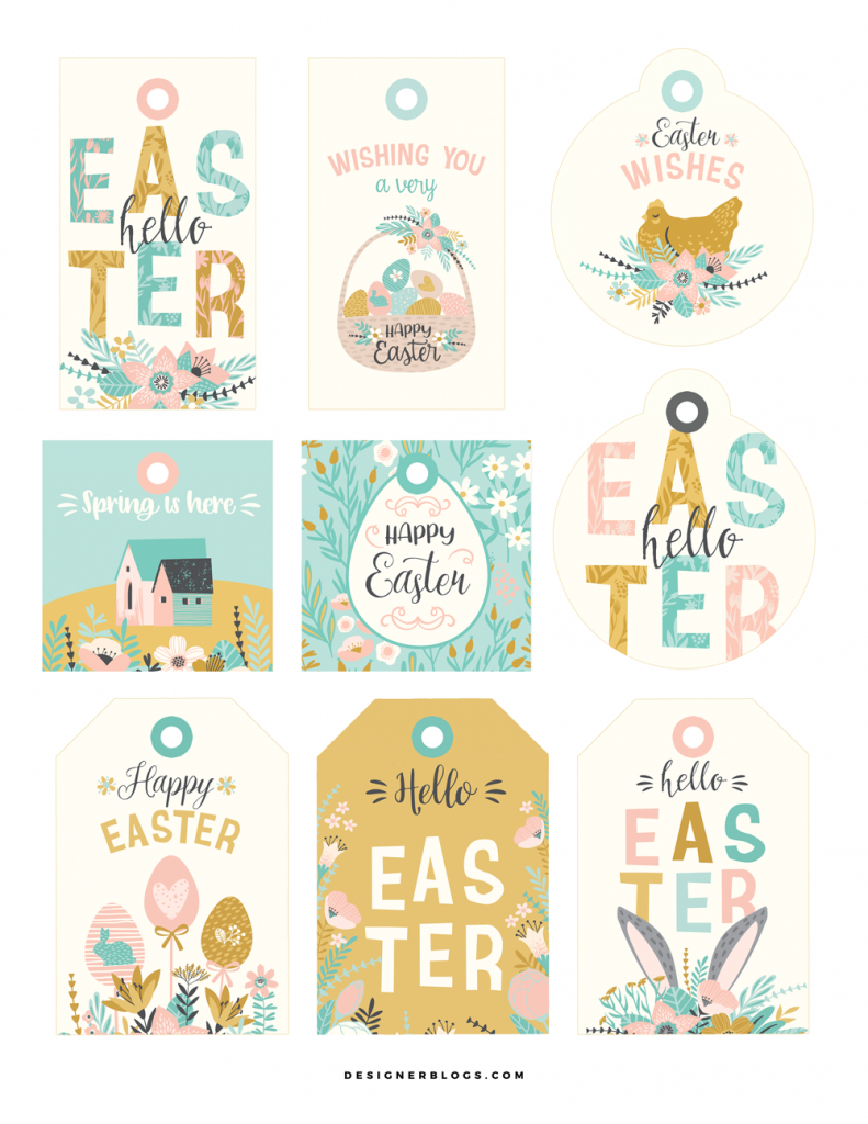 Free Easter Gift Tags Printable - Designer Blogs inside Free Easter Tags Printable