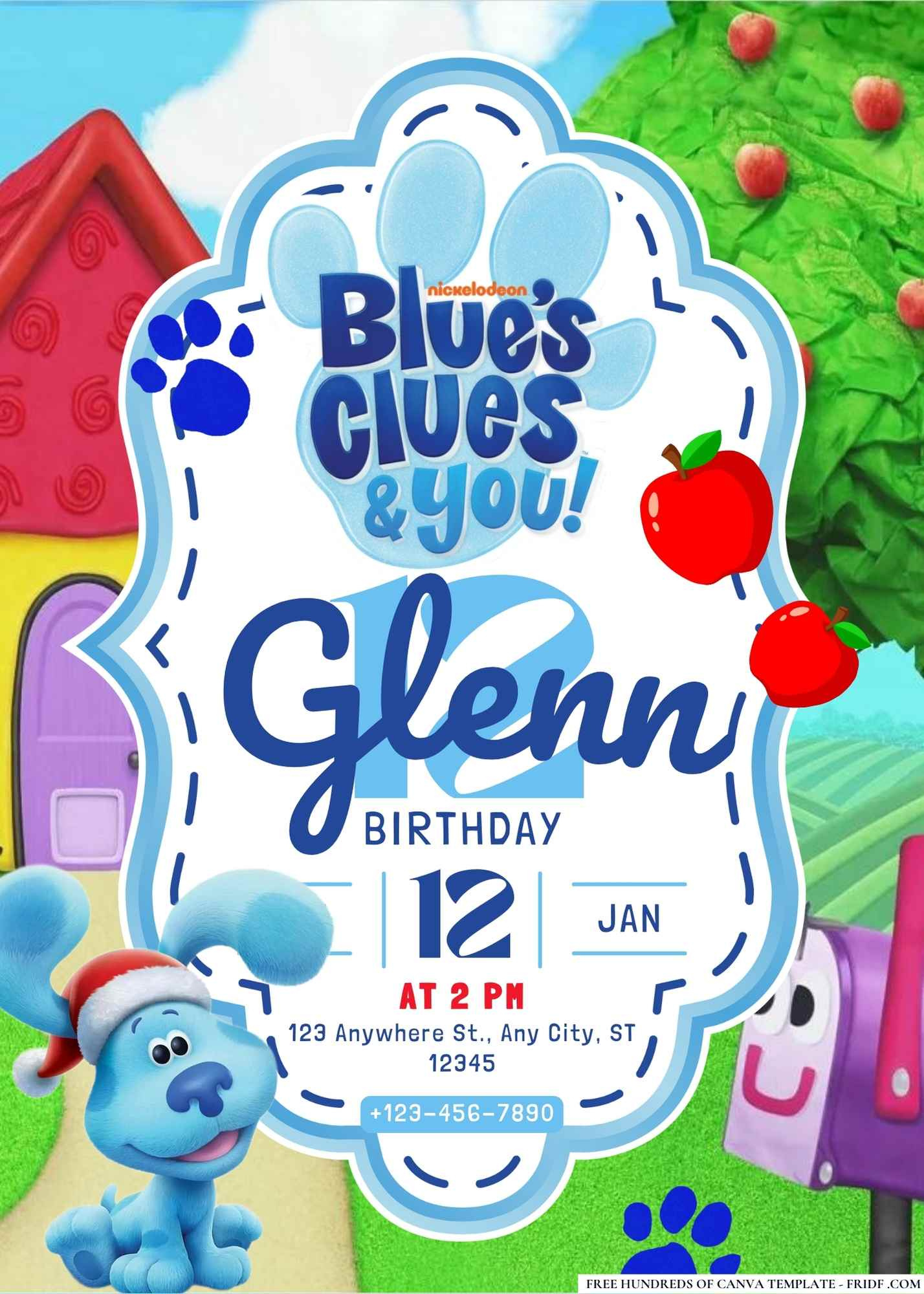 Free Editable Blues Clues Birthday Invitations for Free Printable Blues Clues Birthday Invitations