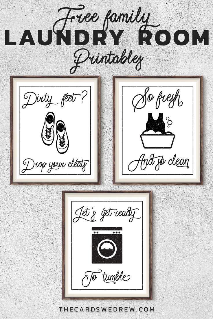 Free Farmhouse Laundry Room Printables For Moms - The Cards We Drew with Free Farmhouse Laundry Room Printables