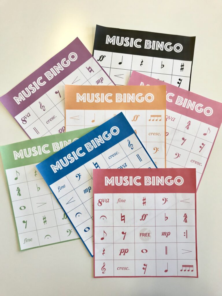 Free Game: Music Bingo - Hoffman Academy Blog pertaining to Free Music Bingo Cards