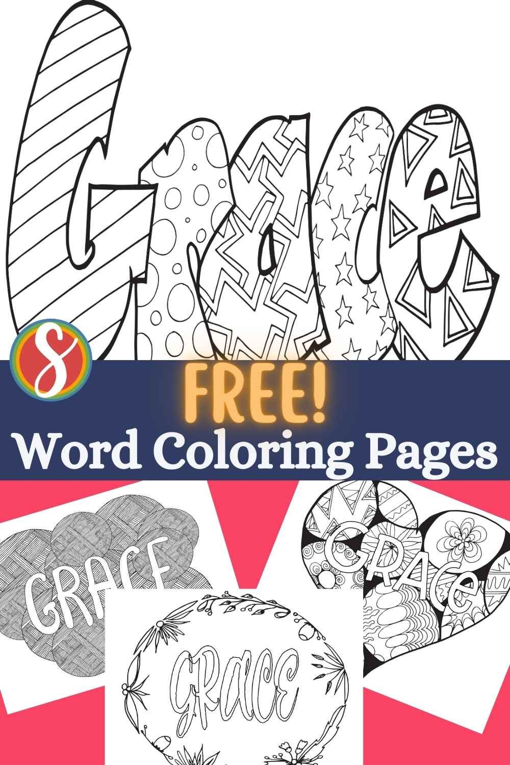 Free Grace Coloring Pages — Stevie Doodles in Circle of Grace Printable