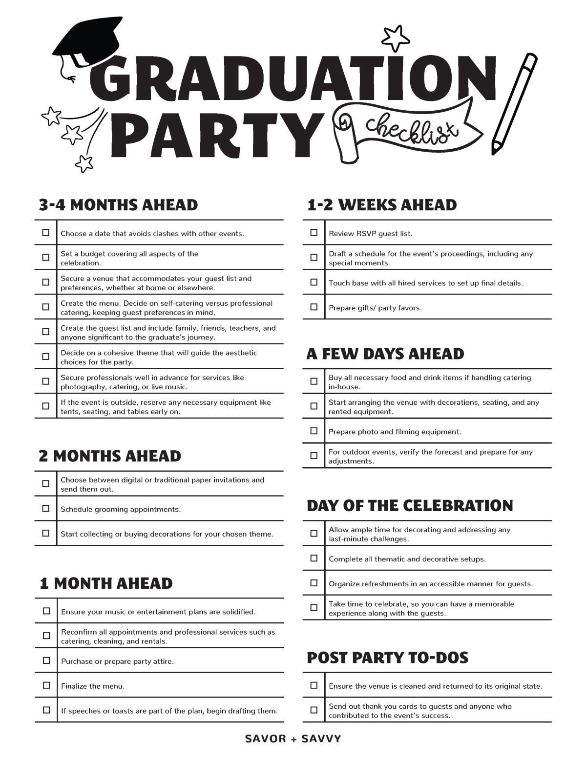 Free Graduation Party Printables - Editable For Any Year! - Savor for Graduation Party Printables Free