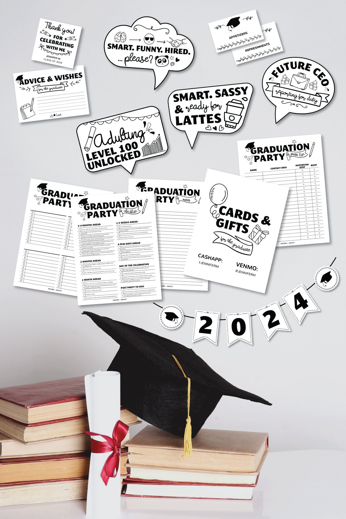 Free Graduation Party Printables - Editable For Any Year! - Savor regarding Graduation Party Printables Free