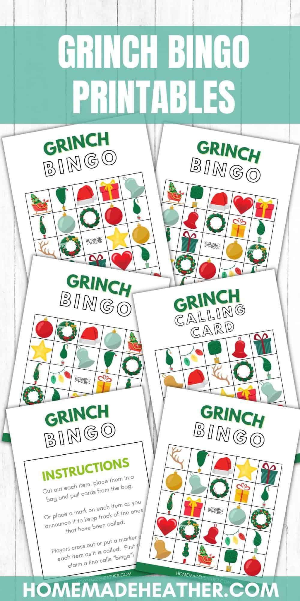 Free Grinch Bingo Printables (Perfect For Christmas!) » Homemade intended for Grinch Bingo Free Printable