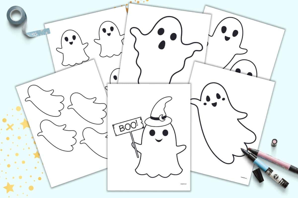 Free Halloween Ghost Printable Templates - The Artisan Life in Printable Bats and Ghosts