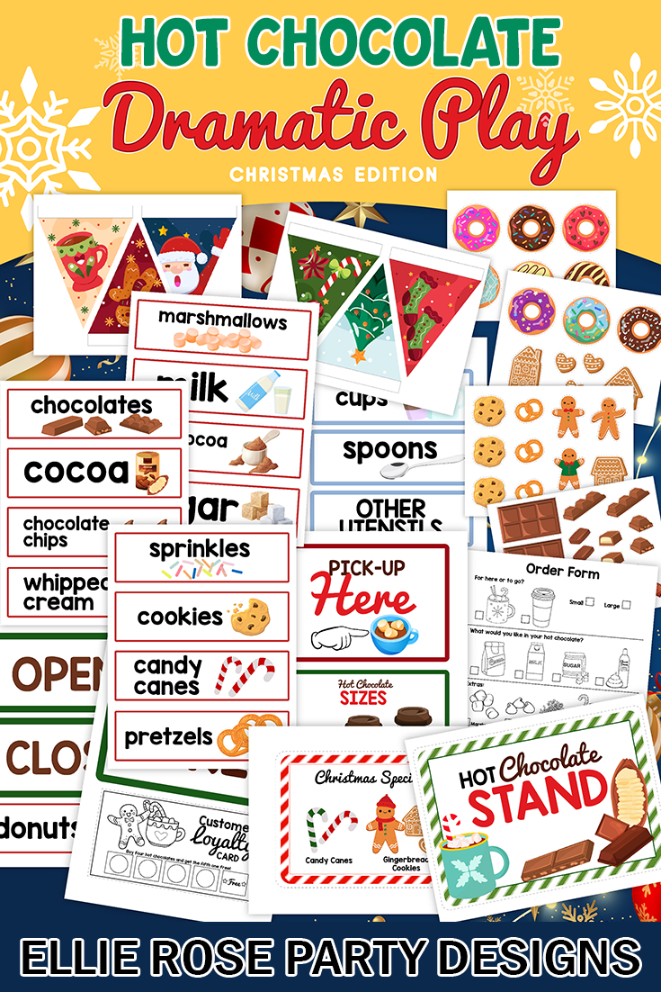 Free Hot Chocolate Pretend Play Printable Pack regarding Hot Chocolate Dramatic Play Free Printables