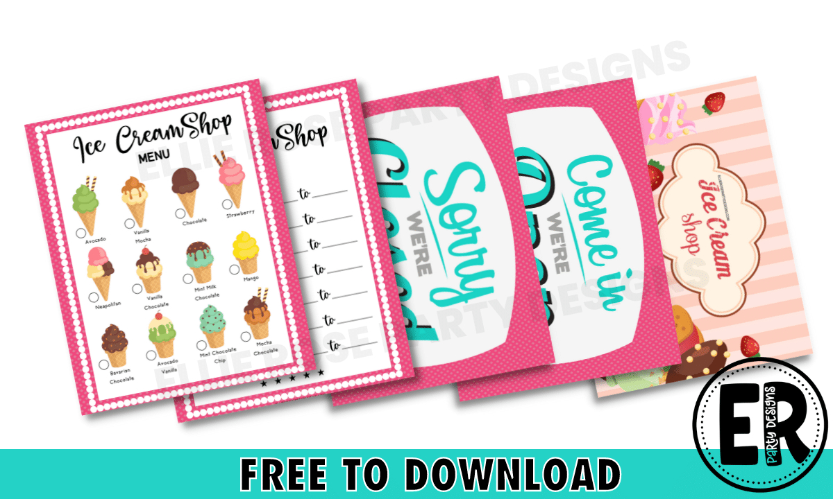 Free Ice Cream Shop Dramatic Play Printables pertaining to Free Dramatic Play Printables