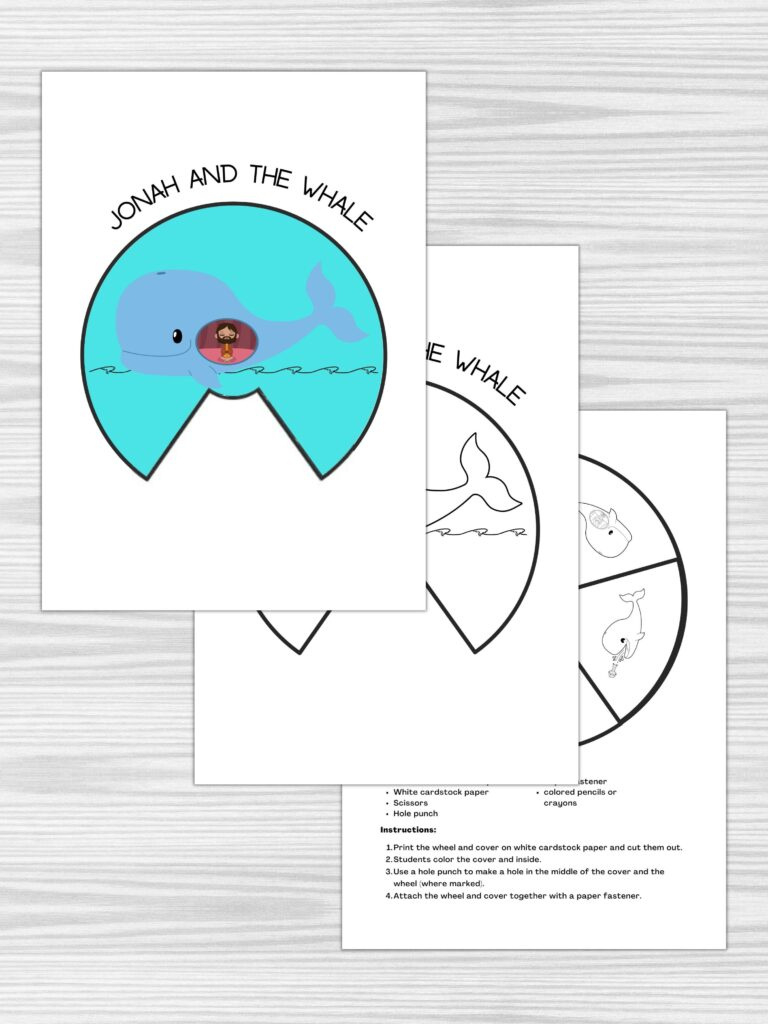 Free Jonah And The Whale Printables | Healing Home intended for Free Printable Jonah And The Whale Craft Template