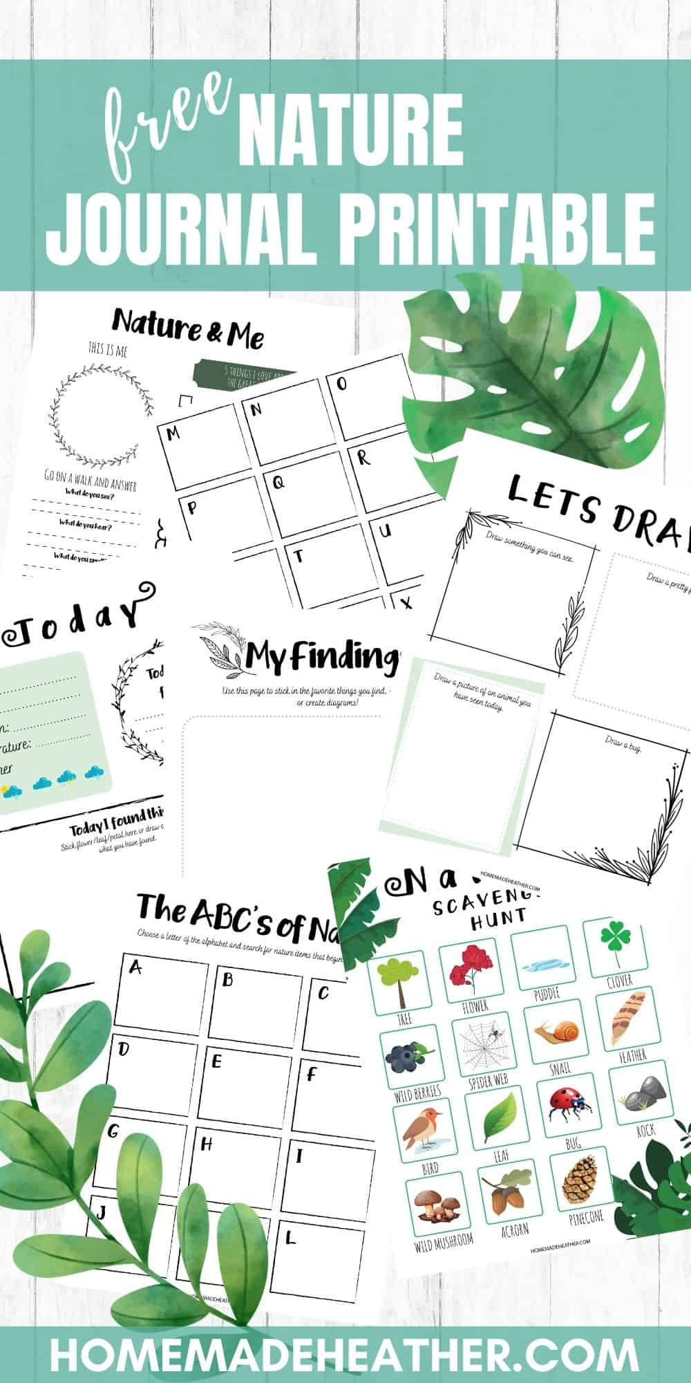 Free Nature Journal Printable » Homemade Heather throughout Free Nature Journal Printables