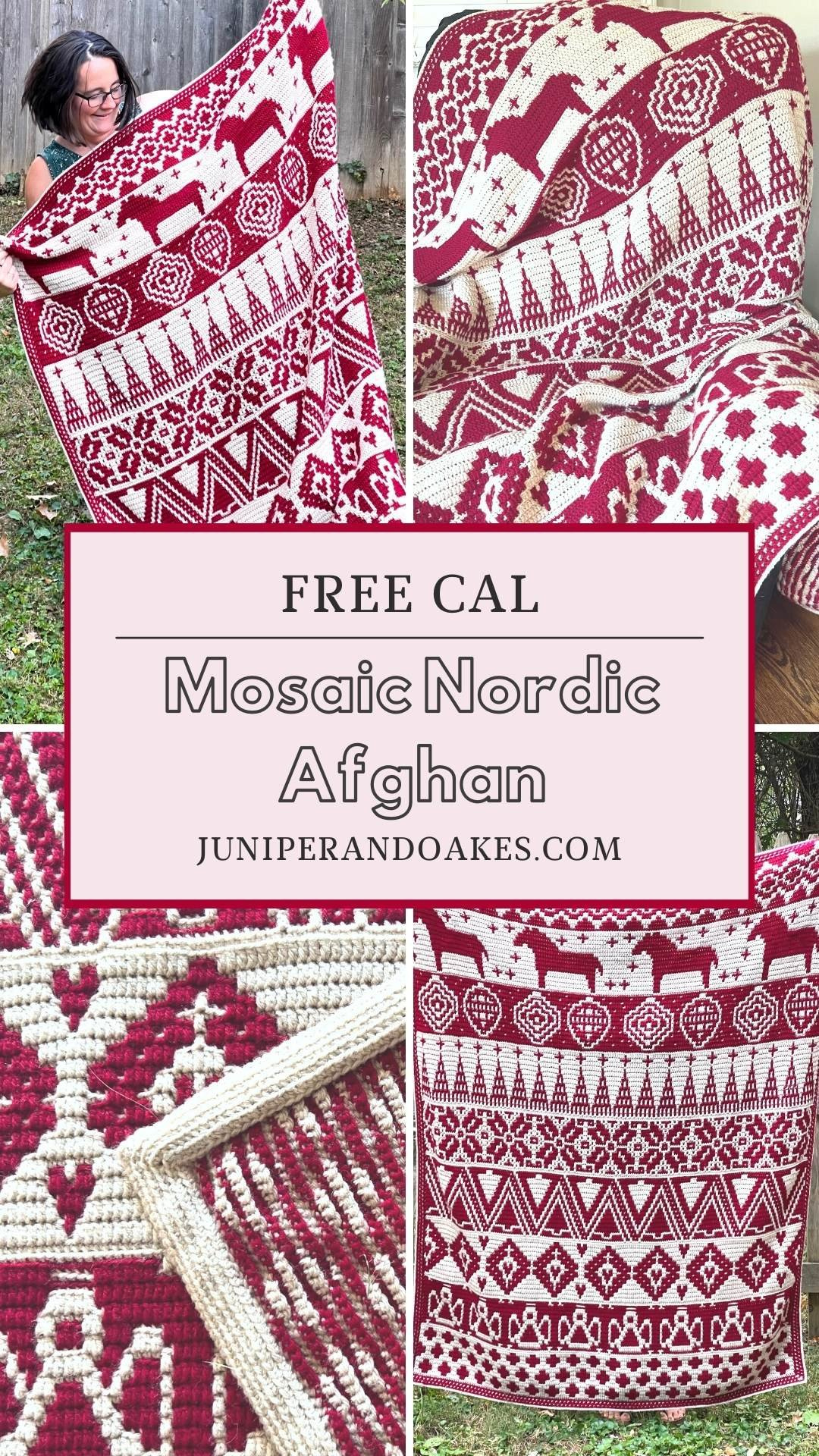 Free Overlay Mosaic Crochet Chart - Hygge Cross - Mosaic Nordic inside Free Printable Mosaic Crochet Patterns