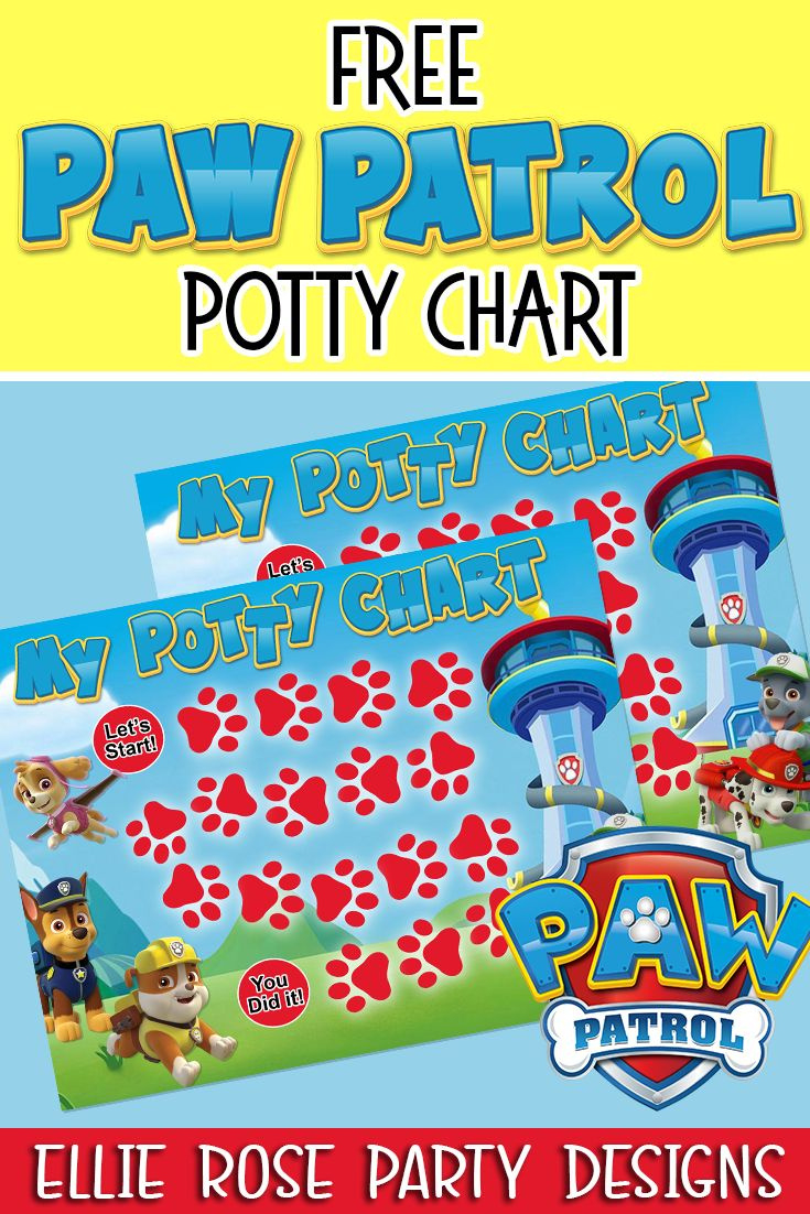 Free Paw Patrol Potty Chart: Training Made Fun! throughout Free Printable Paw Patrol Potty Chart Printable