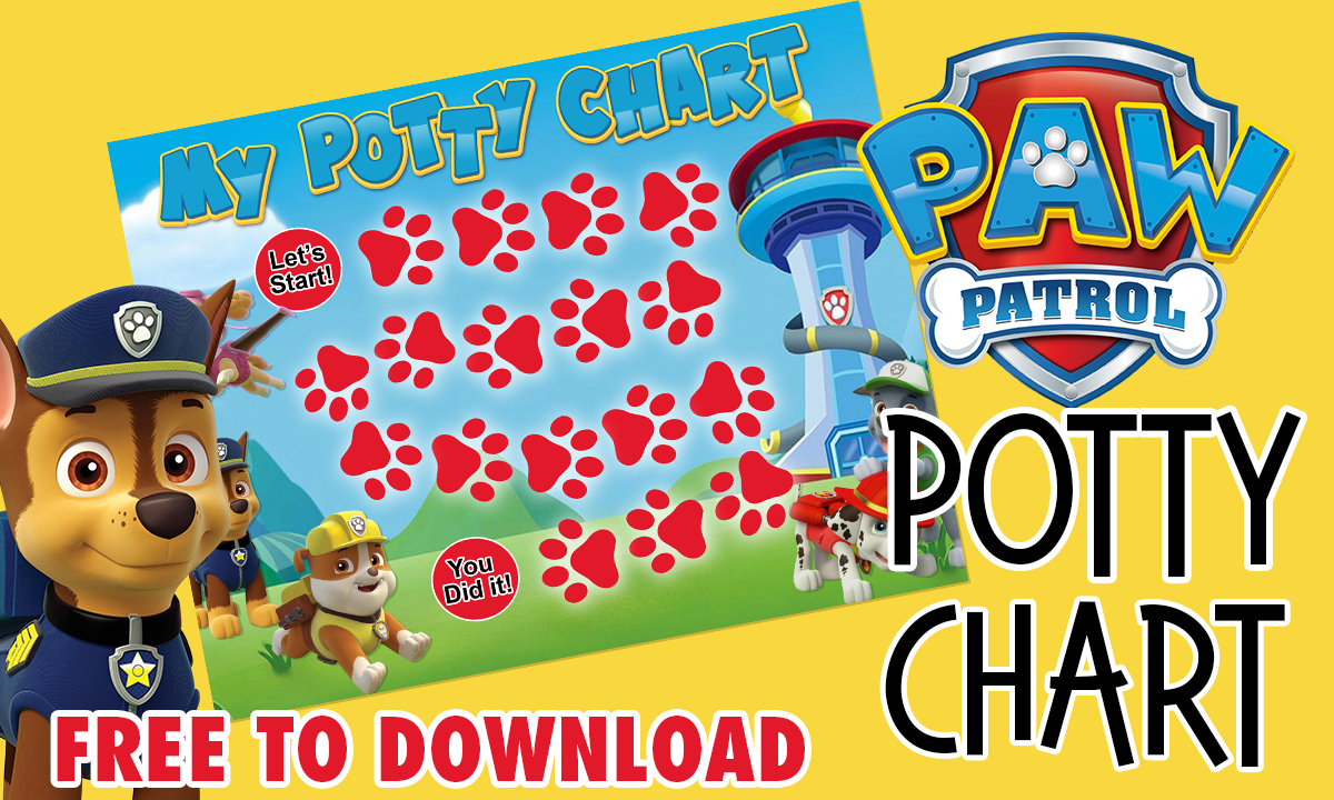 Free Paw Patrol Potty Chart: Training Made Fun! with regard to Downloadable Free Printable Paw Patrol Potty Chart